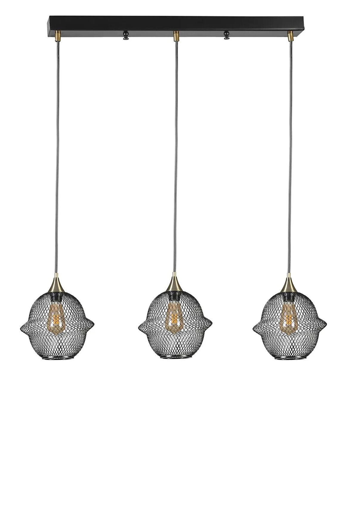 MERKÜR 3 LÜ SIRALI SİYAH SARKIT