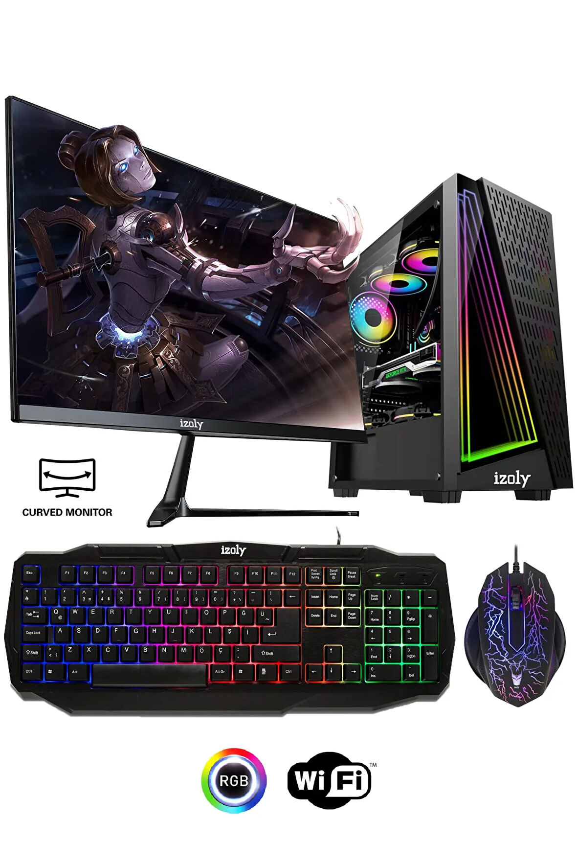 Mintra Dreyfus Ryzen 5 3600 16GB 256GB M.2 Nvme RX550 4GB 24" Oyuncu Masaüstü Bilgisayarı