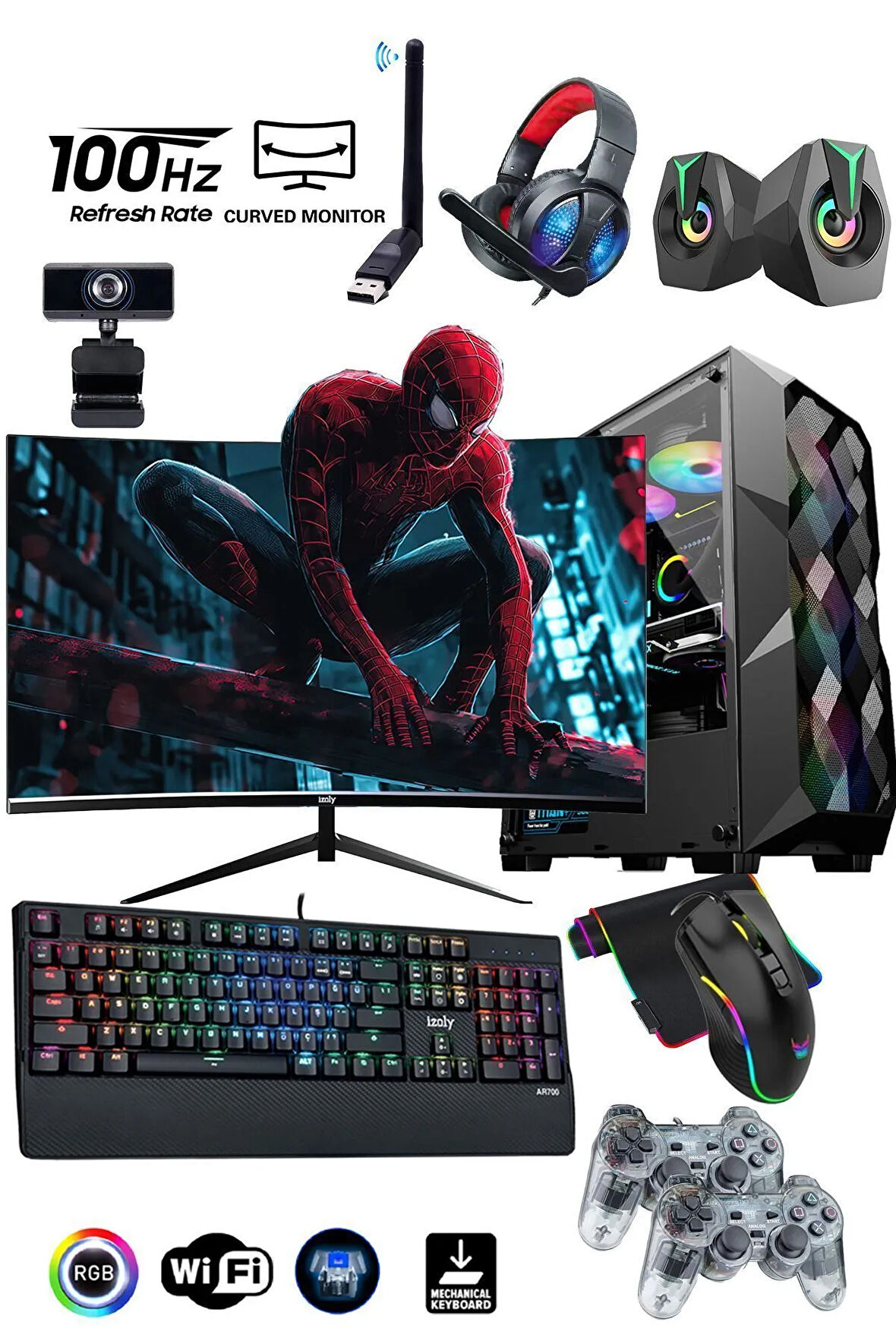 Mintra Obelisk I5-10400f 16GB 512GB M.2 Nvme RX 580 8GB 24" Oyuncu Masaüstü Bilgisayarı
