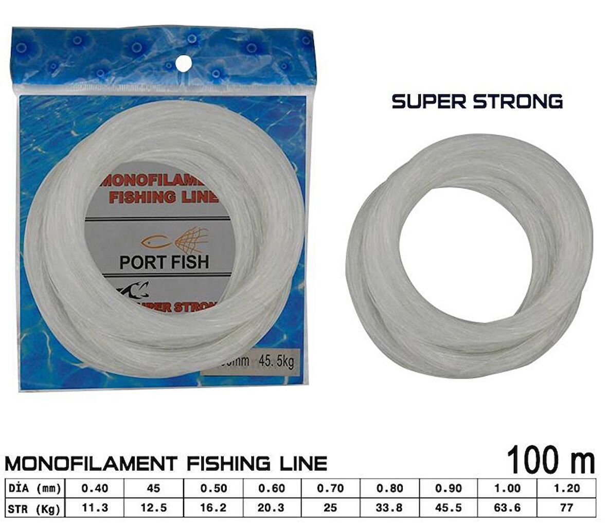 Portfish Poşet Misina 100 mt