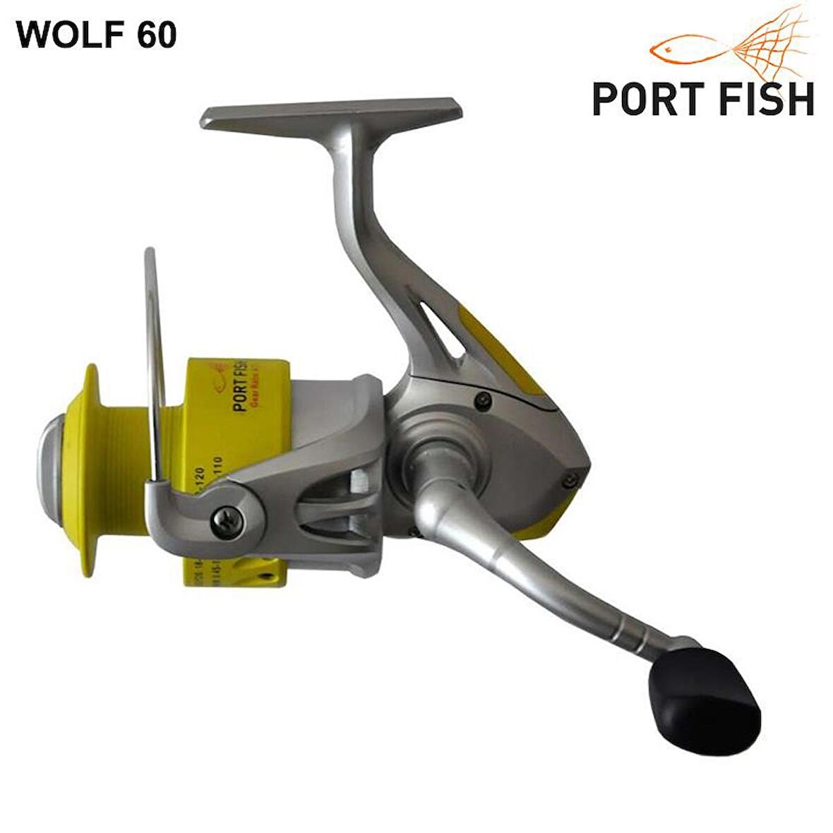 Portfish Wolf 6000 Plastik Kafa Olta Makinası 3 bb Sarı 