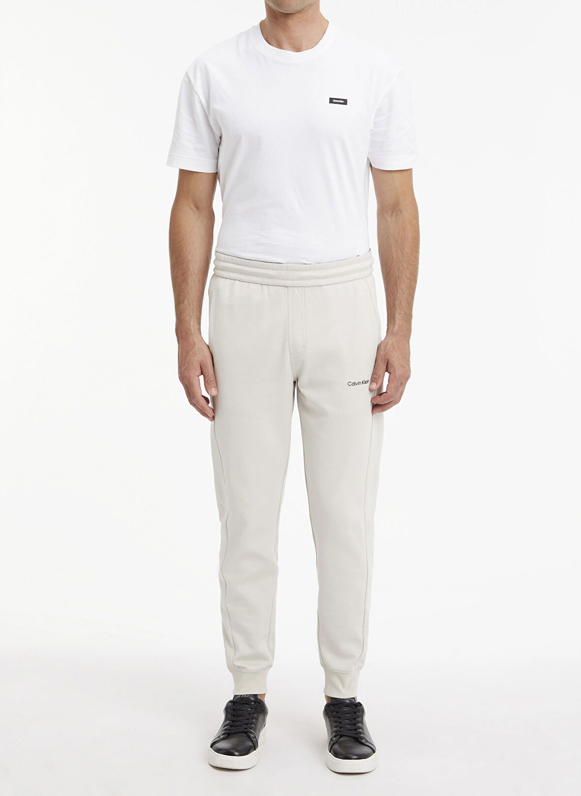 Calvin Klein Normal Bel Normal Bej Erkek Eşofman Altı K10K109940ACE