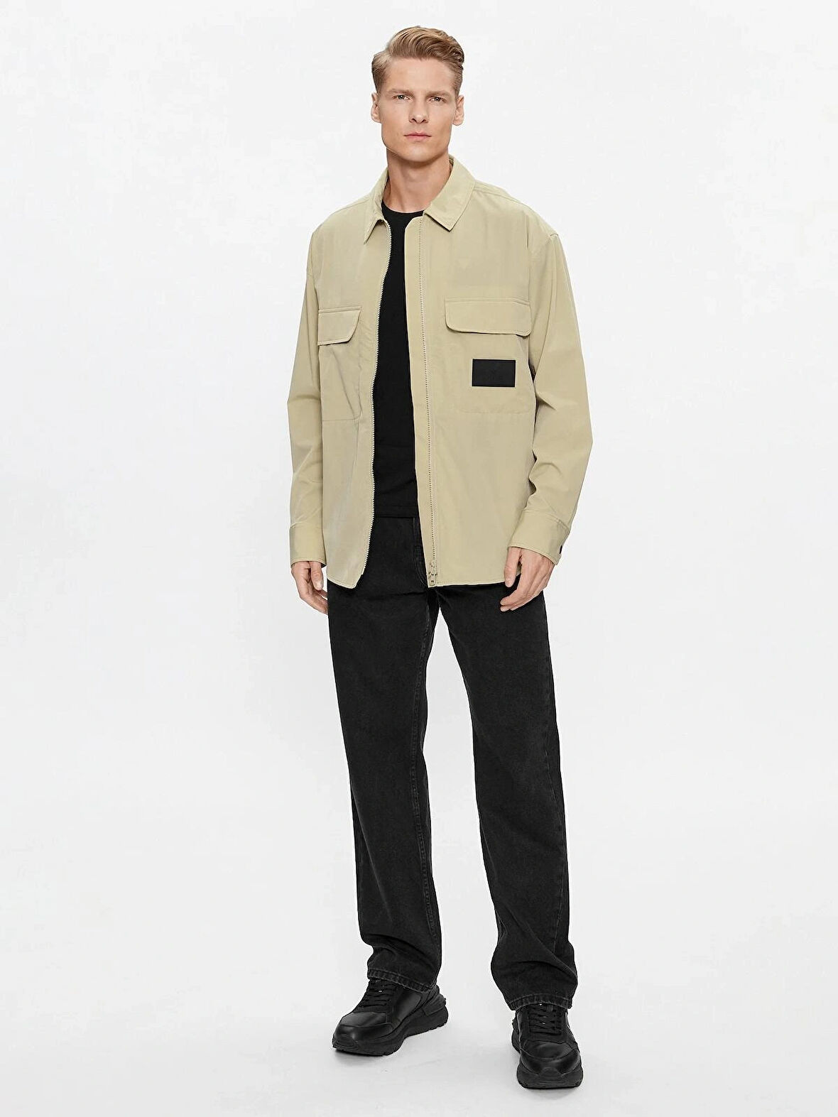 Calvin Klein Premium Essentials Zip Overshirt Gömlek 