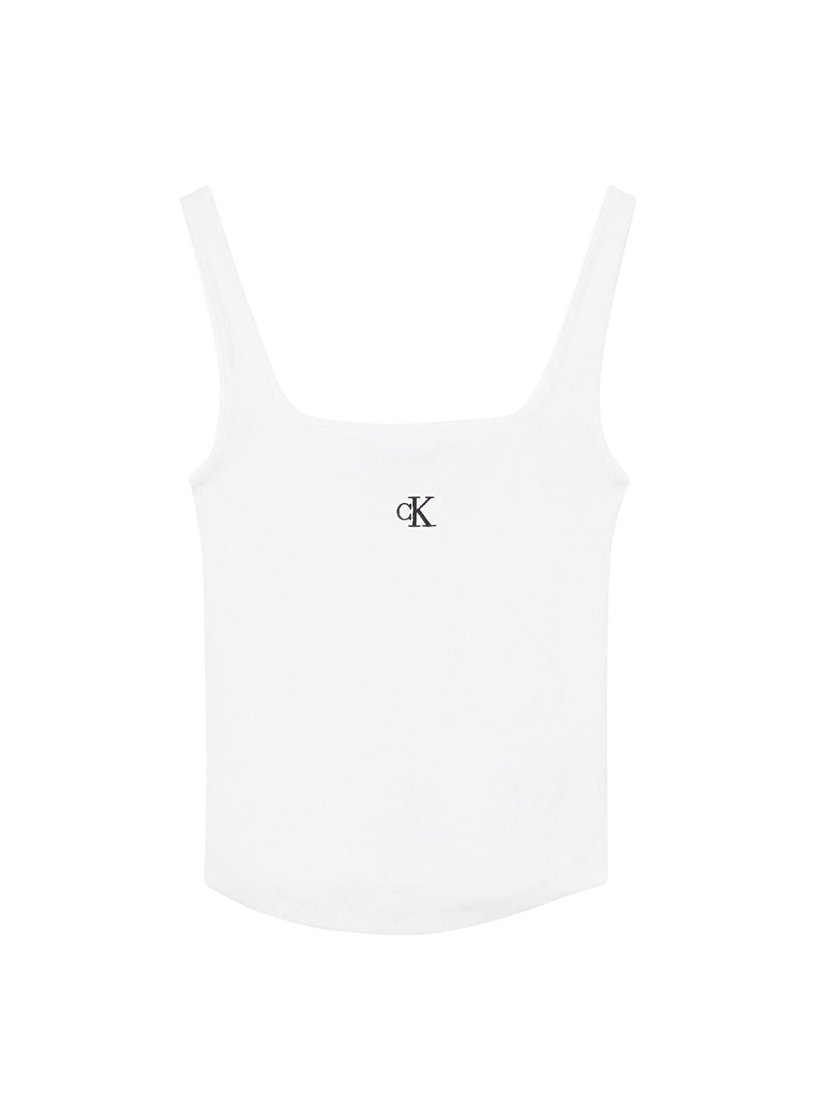 Calvin Klein U Yaka Düz Beyaz Kadın Atlet J20J223192YAF