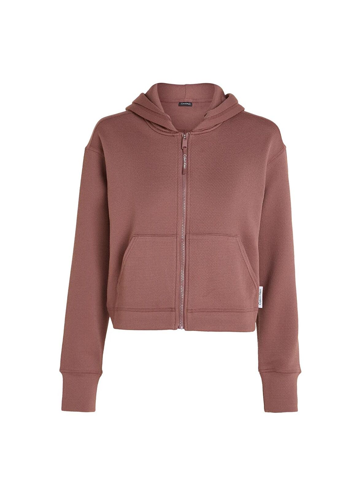 Calvin Klein Pembe Kadın Kapüşon Yaka Standart Fit Zip Ceket 00GWS4J400LKO-PW  - Full Zip Hoodie