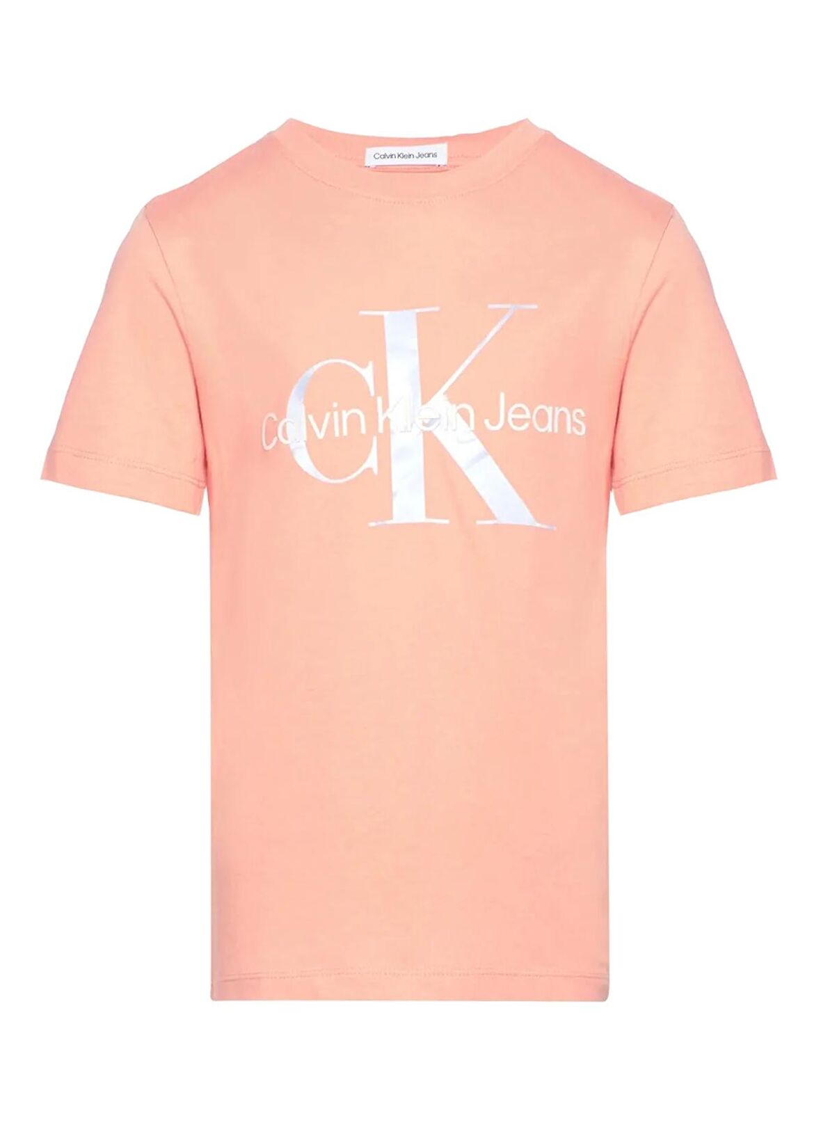 Calvin Klein Pembe Kadın T-Shirt META-MINIMAL MONOGRAM T-SHIRT