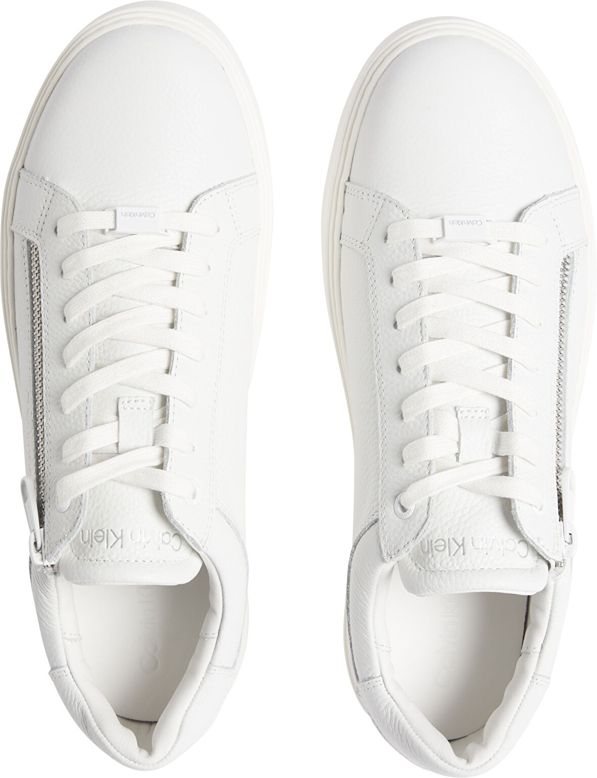 Erkek Marka Logolu Şık Görünüşlü Deri  Gündelik Kullanıma Uygun Siyah-Beyaz Sneaker HM0HM01475-0K4