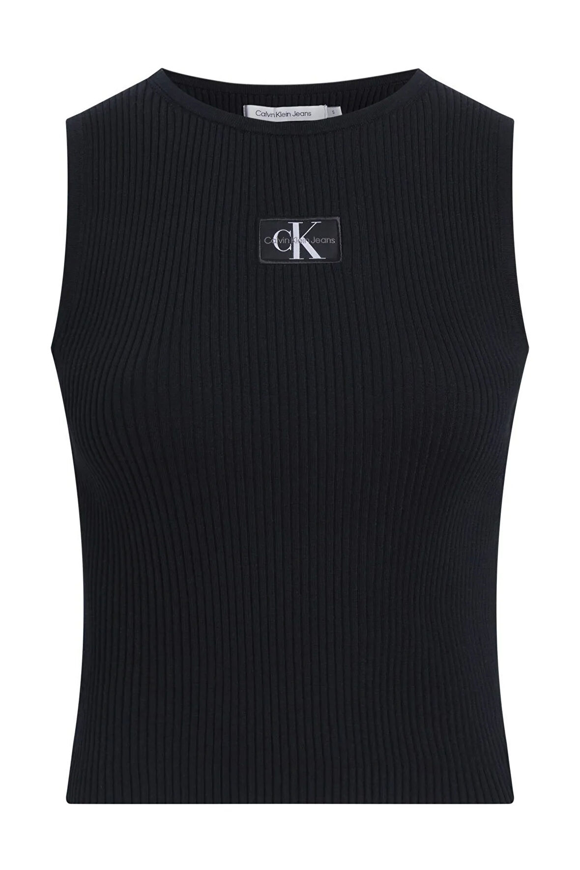 Kadın WOVEN LABEL SWEATER TANK TOP Sweater - Siyah | L