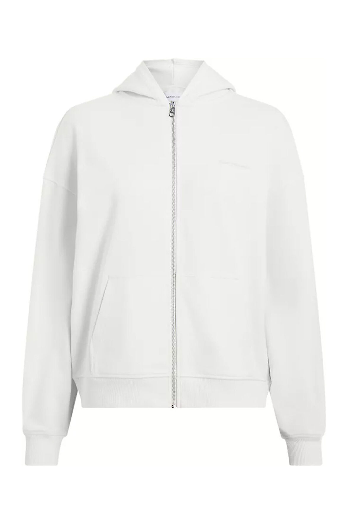 Kadın DIFFUSED CK ZIP-THROUGH Sweatshirt-Beyaz | XS