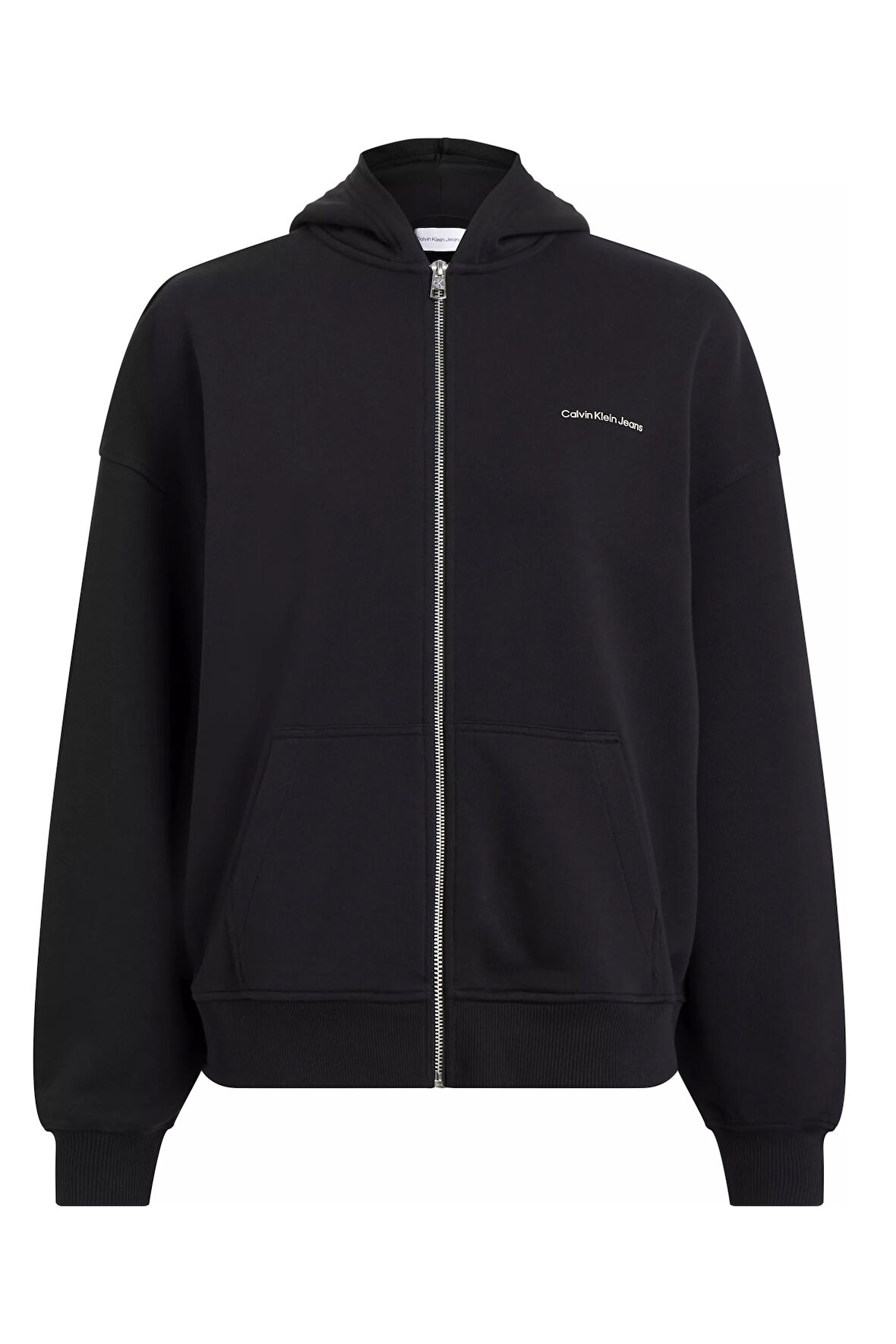 Kadın DIFFUSED CK ZIP-THROUGH Sweatshirt-Siyah | M