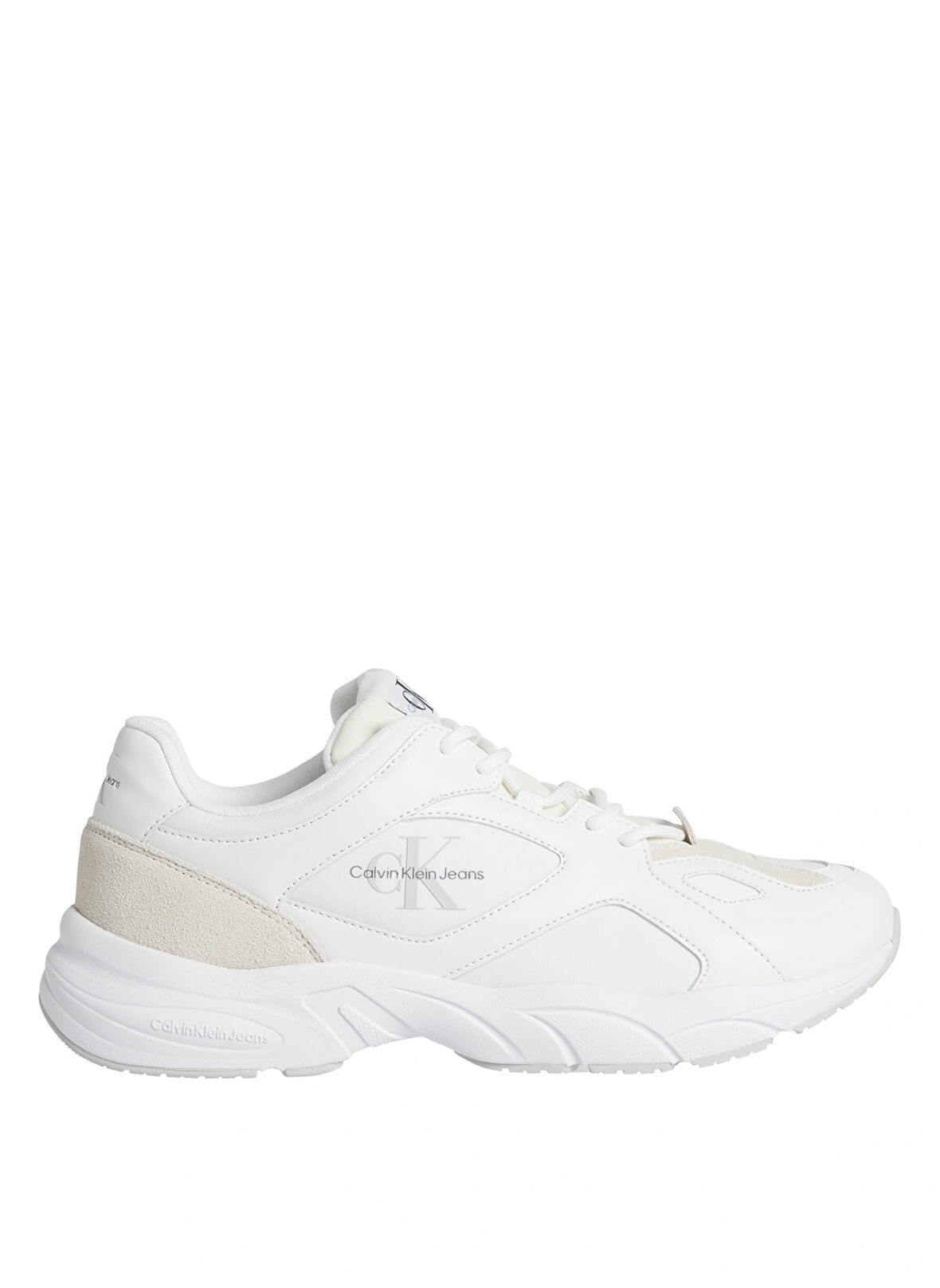 Calvin Klein Bej Erkek Sneaker RETRO TENNIS LOW LACEUP MTL