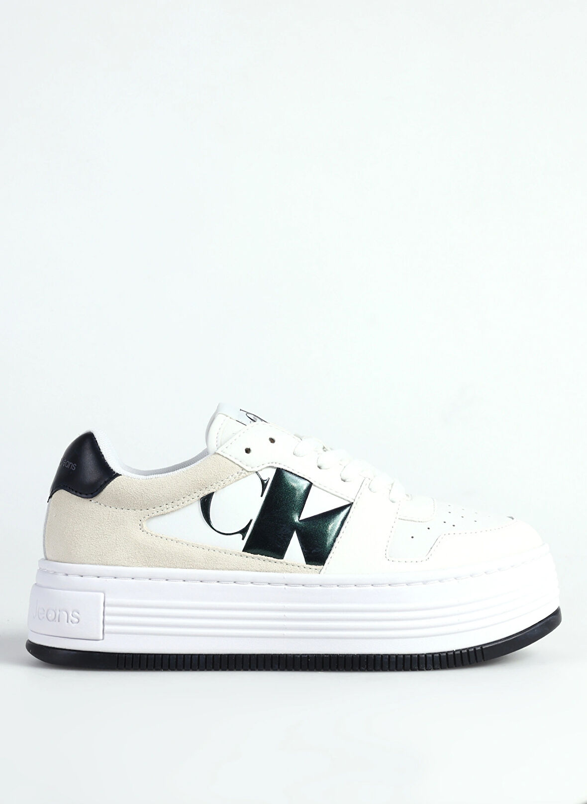 Calvin Klein Beyaz - Siyah Kadın Sneaker YW0YW014820LD