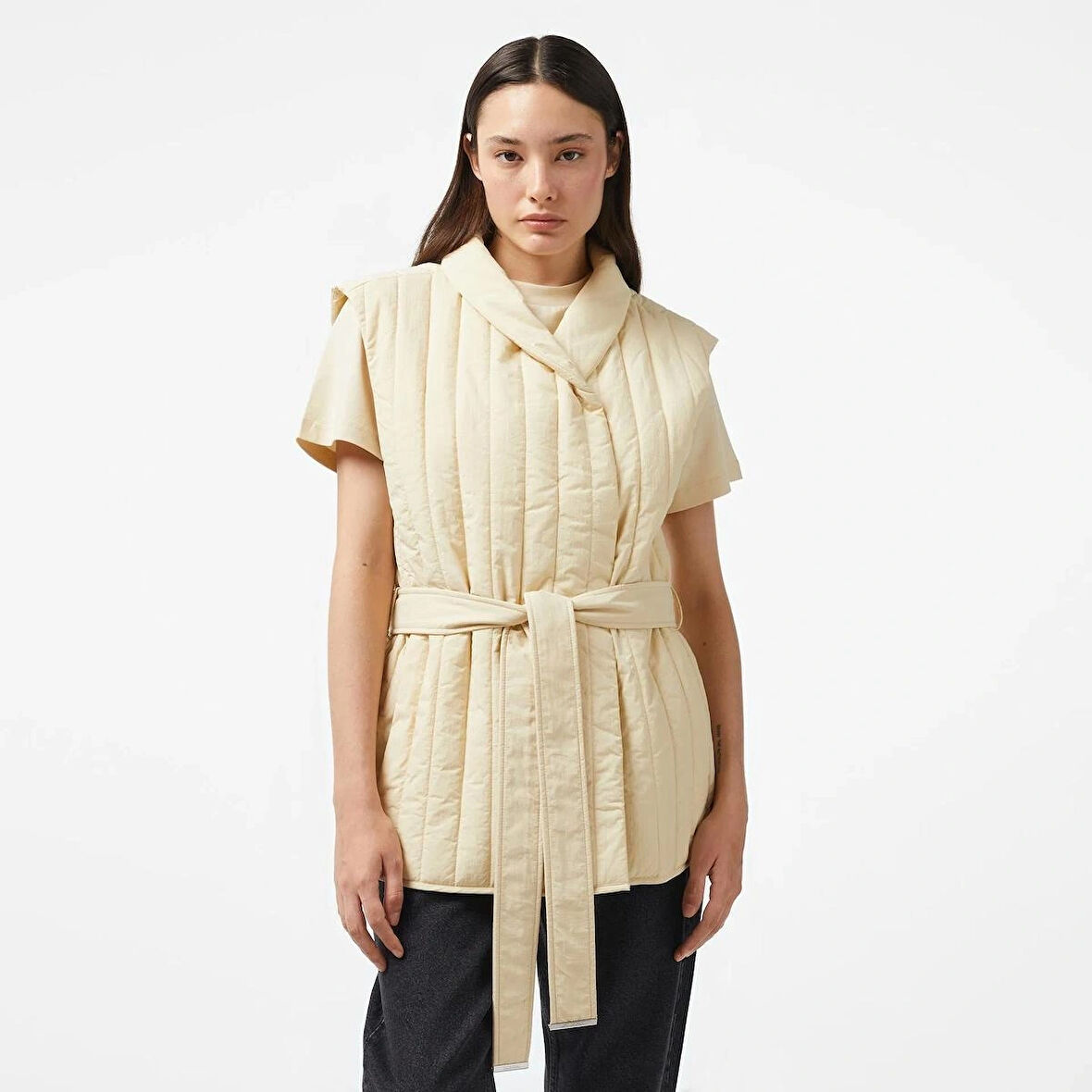 Calvin Klein LW Padded Vertical Quilt Vest Kadın Yelek,