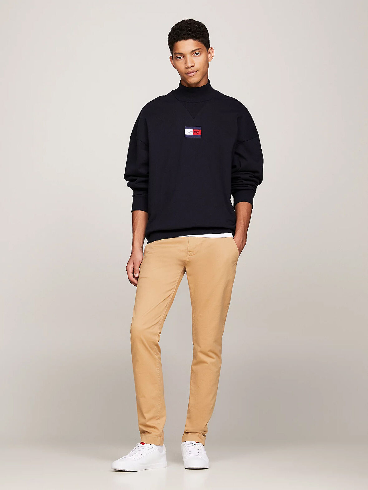 Erkek Slim Fit Chino Pantolon-Bej | 30/30