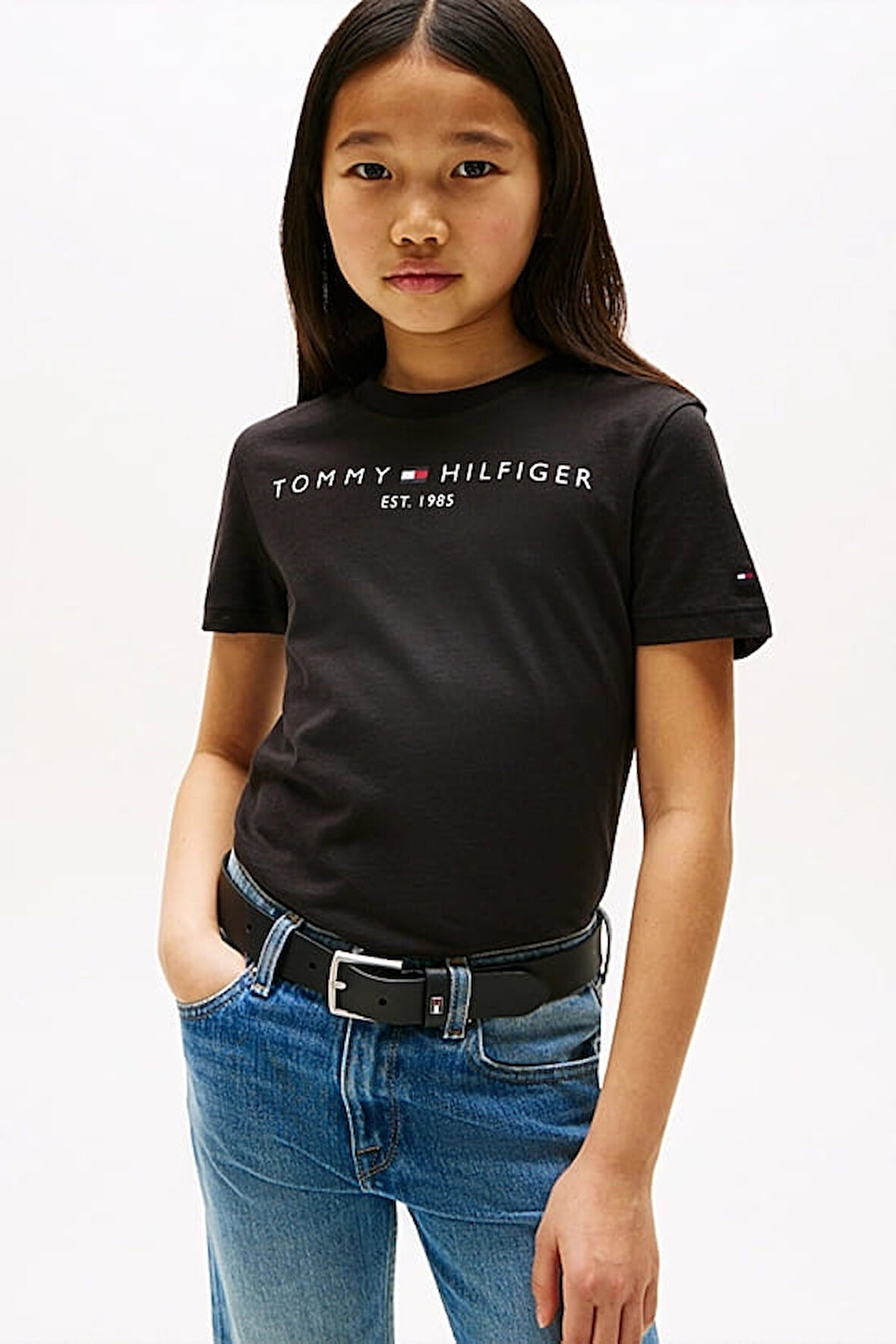 Unisex Çocuk Th Essential Cotton T-Shirt - Siyah | 8 Yaş