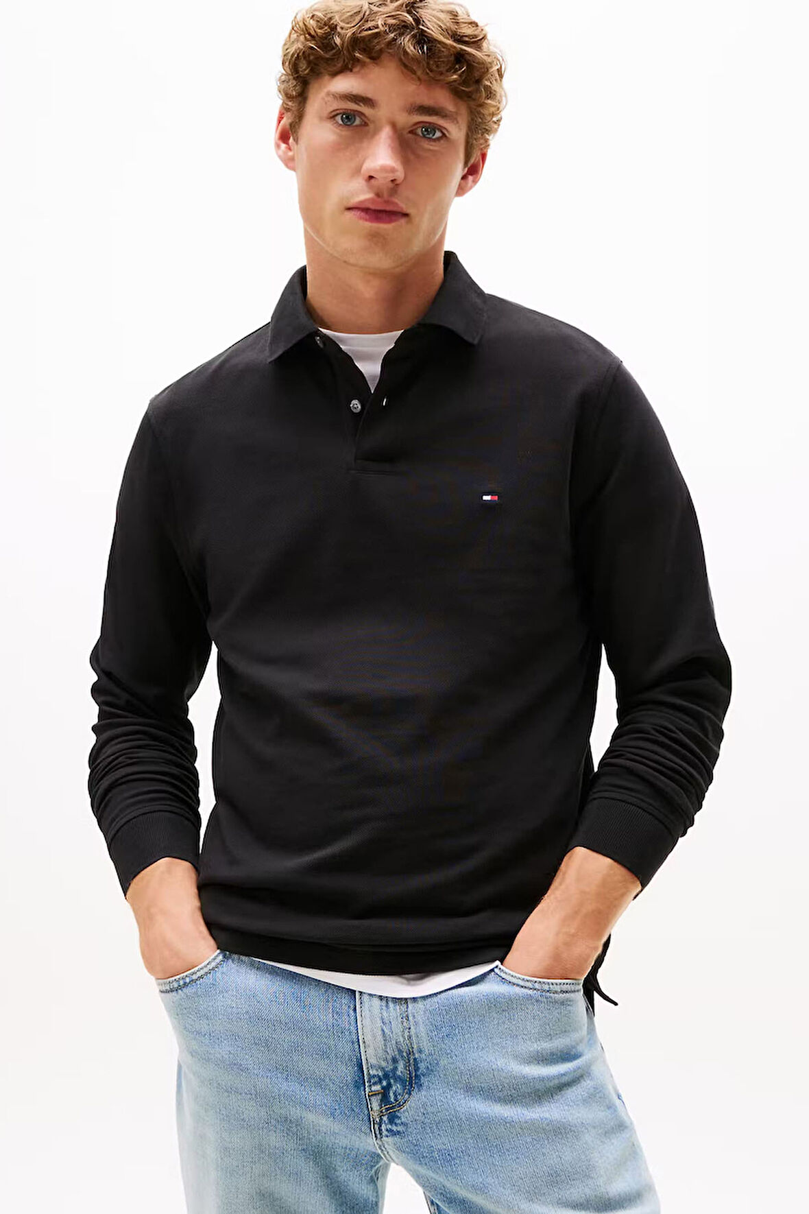 Erkek 1985 Regular Fit Uzun Kollu Polo T-Shirt - Siyah | 2XL