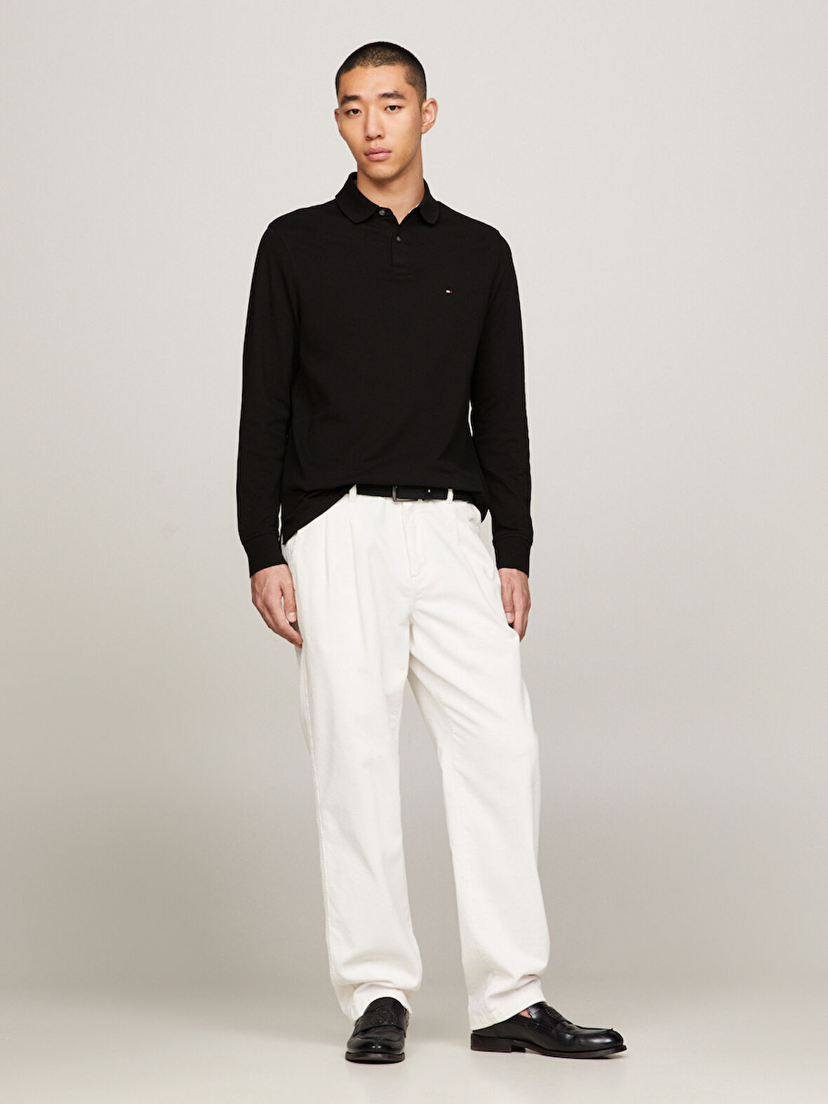 TOMMY HILFIGER Erkek  Siyah Polo Yaka T-Shirt MW0MW20183 BDS