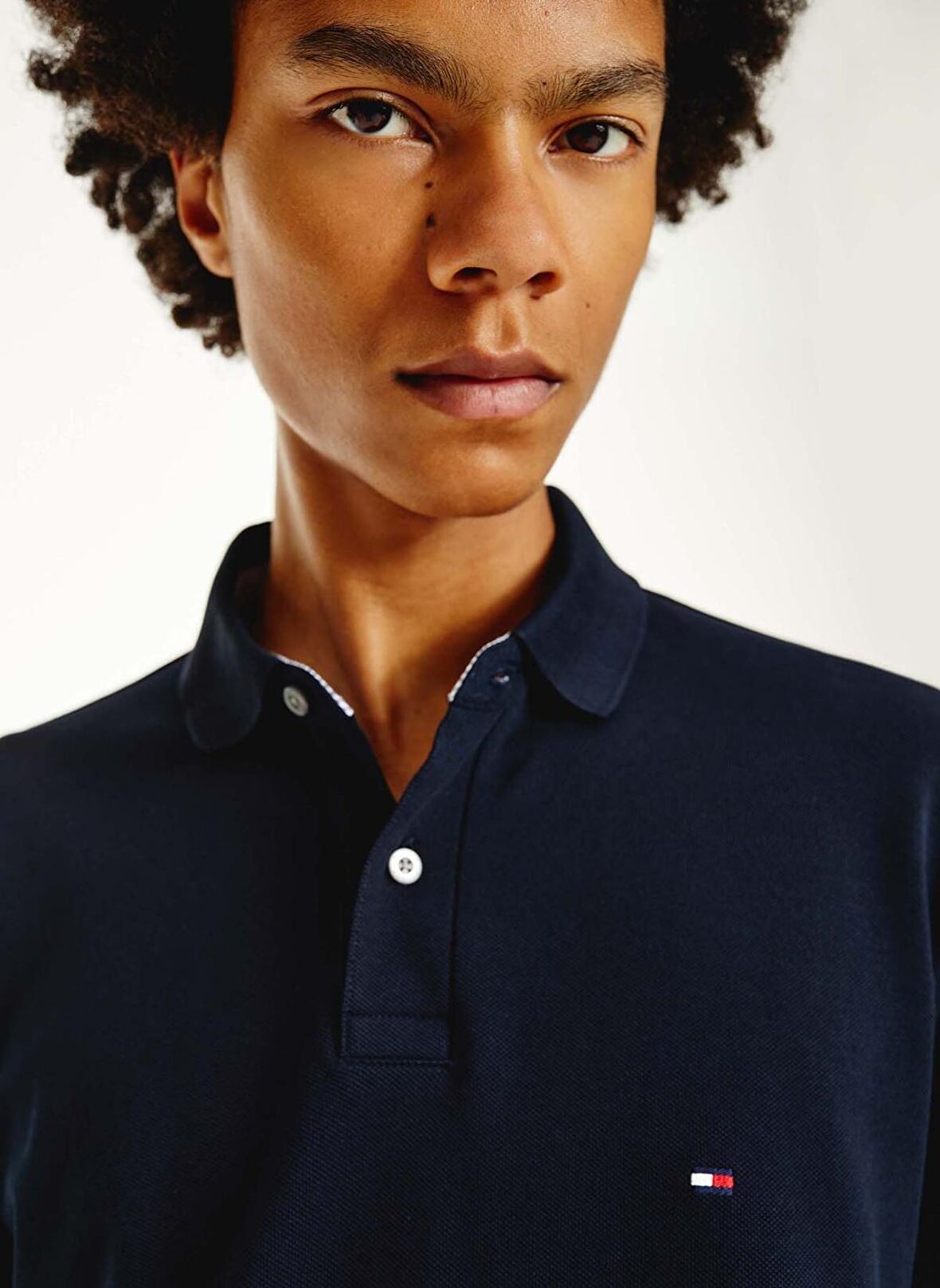 Tommy Hilfiger  Polo Yaka Regular Fit Düz Mavi Erkek T-Shirt