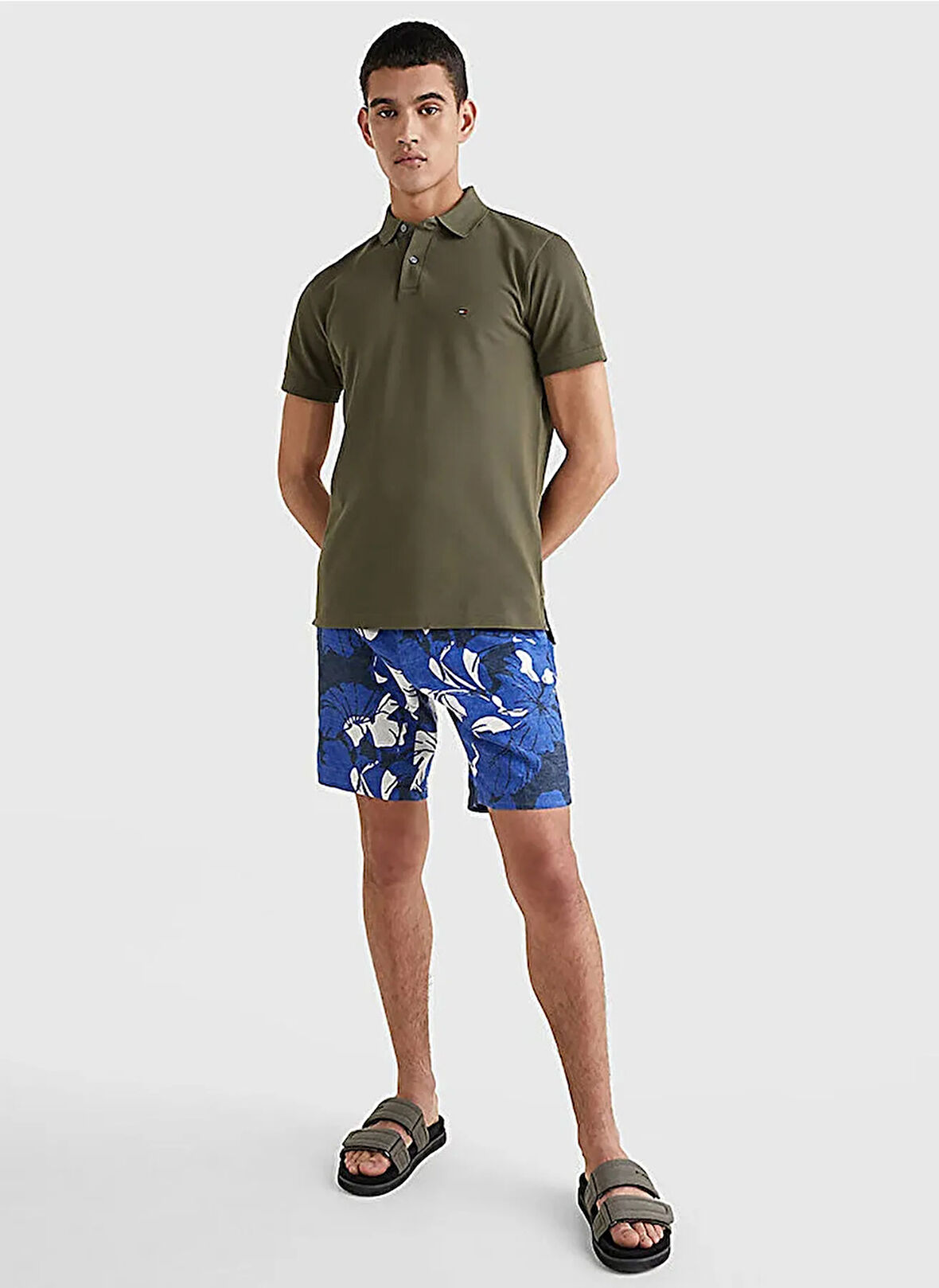 Tommy Hilfiger Koyu Haki Erkek Polo T-Shirt MW0MW17770RBN
