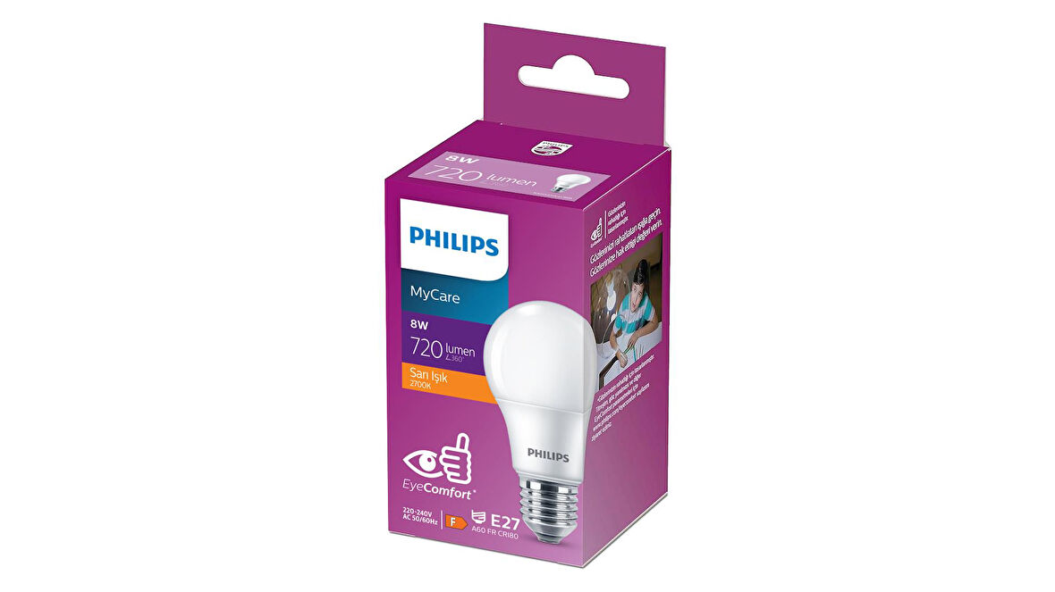 PHILIPS LED Sarı Işık Ampul 8-60W 