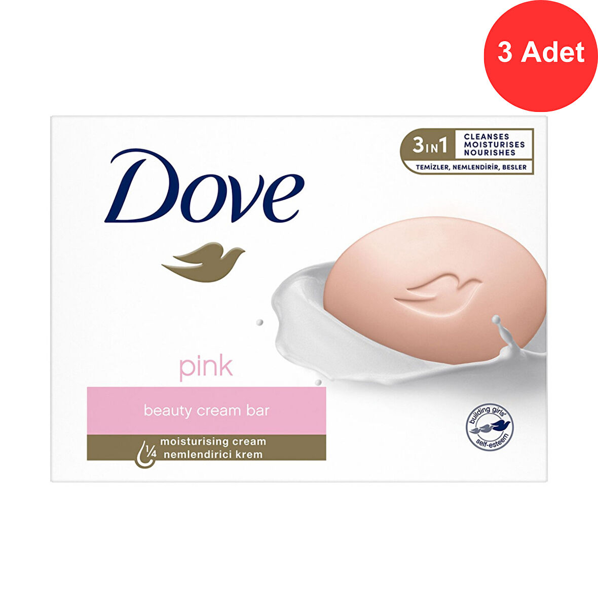 Dove Pink Beauty Cream Bar Sabun 3 Adet x 90 gr.