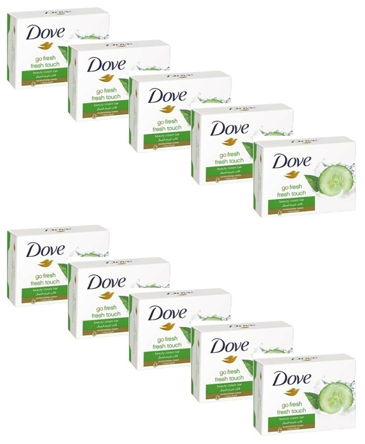 Dove Cream Bar Salatalık ve Yeşil Çay Ferahlığı Katı Sabun 100 gr x 10 ADET