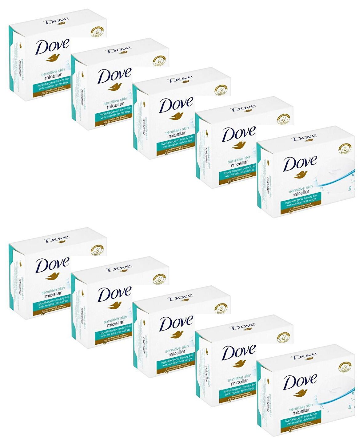 Dove Beauty Cream Bar Sensitive Skin Micellar x 10 ADET