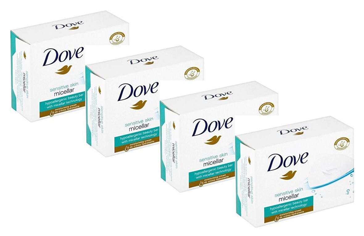 Dove Beauty Cream Bar Sensitive Skin Micellar x 4 ADET