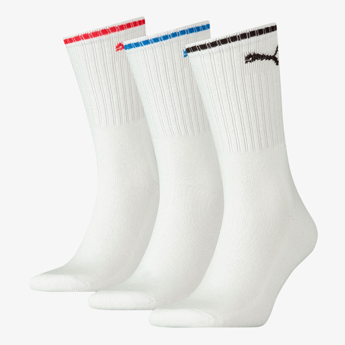 Puma Sport Crew Stripe 3lü Unisex Beyaz Çorap
