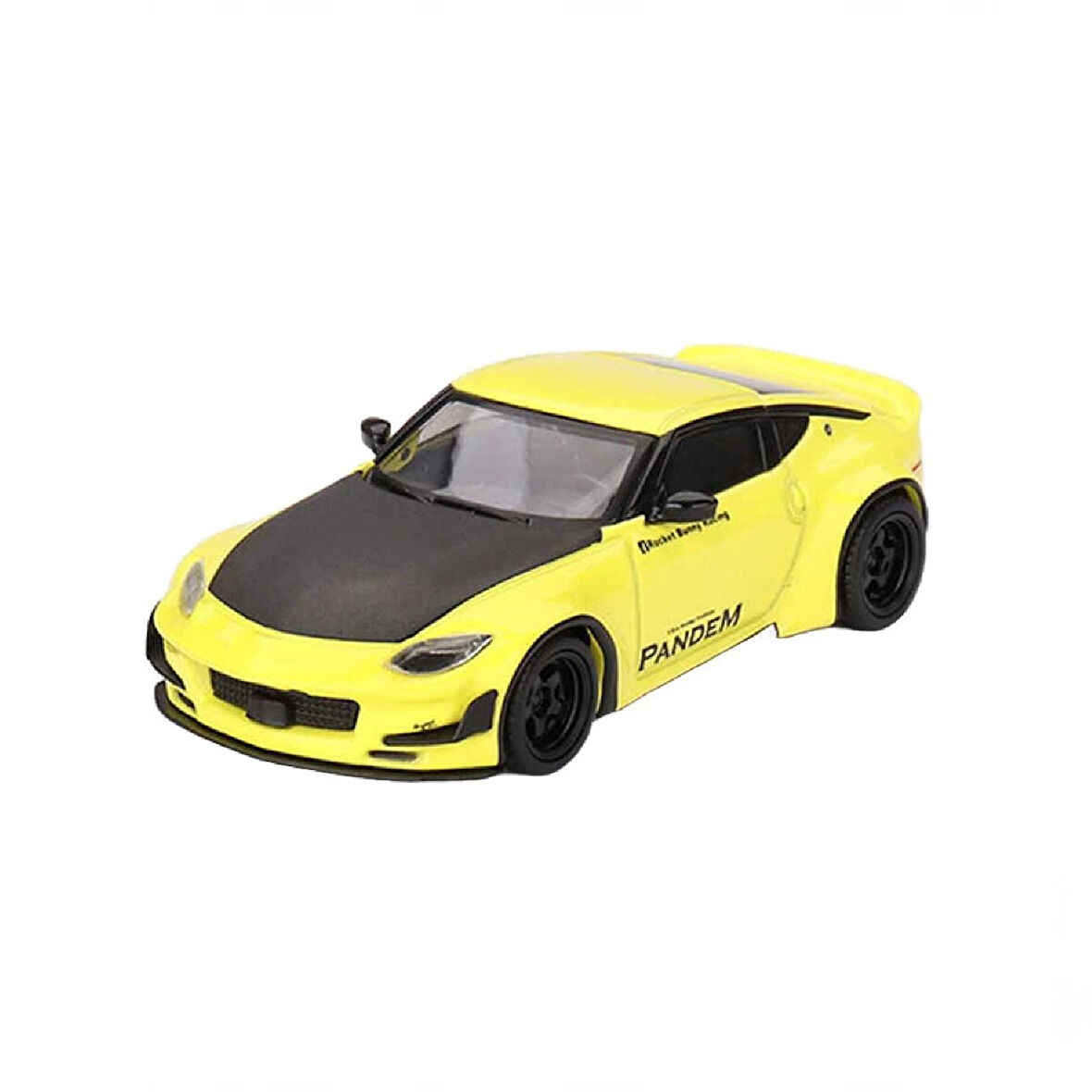 1:64 Diecast Nissan Z Pandem Ikazuchi Yellow Mini GT Model Araba