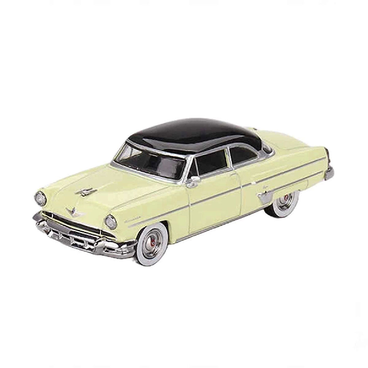 1:64 Diecast Lincoln Capri 1954 Premier Yellow Mini GT Model Araba