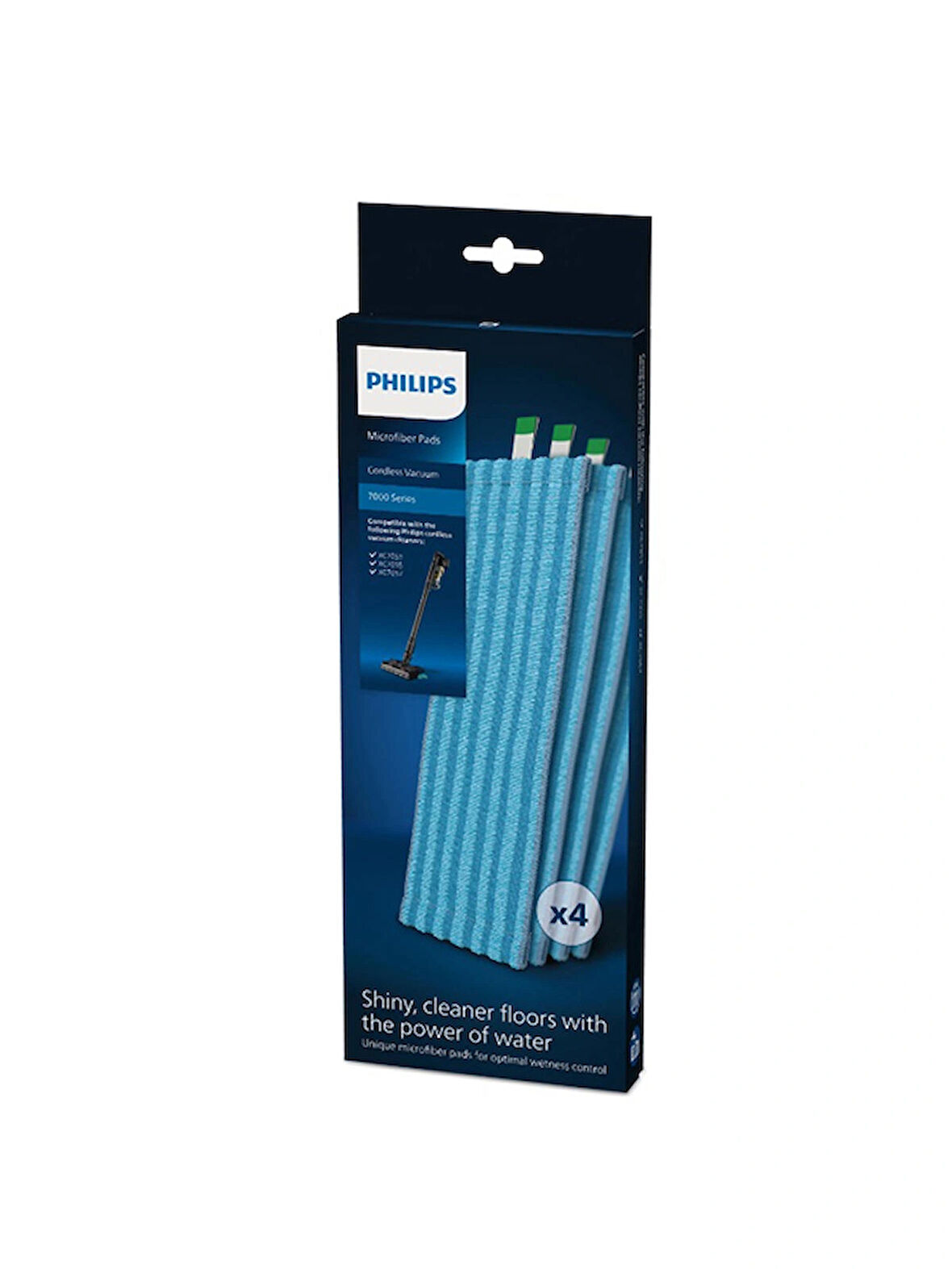 Philips Aqua Plus 7000 Serisi Dik Süpürge Uyumlu 4 Adet Mikrofiber Bez