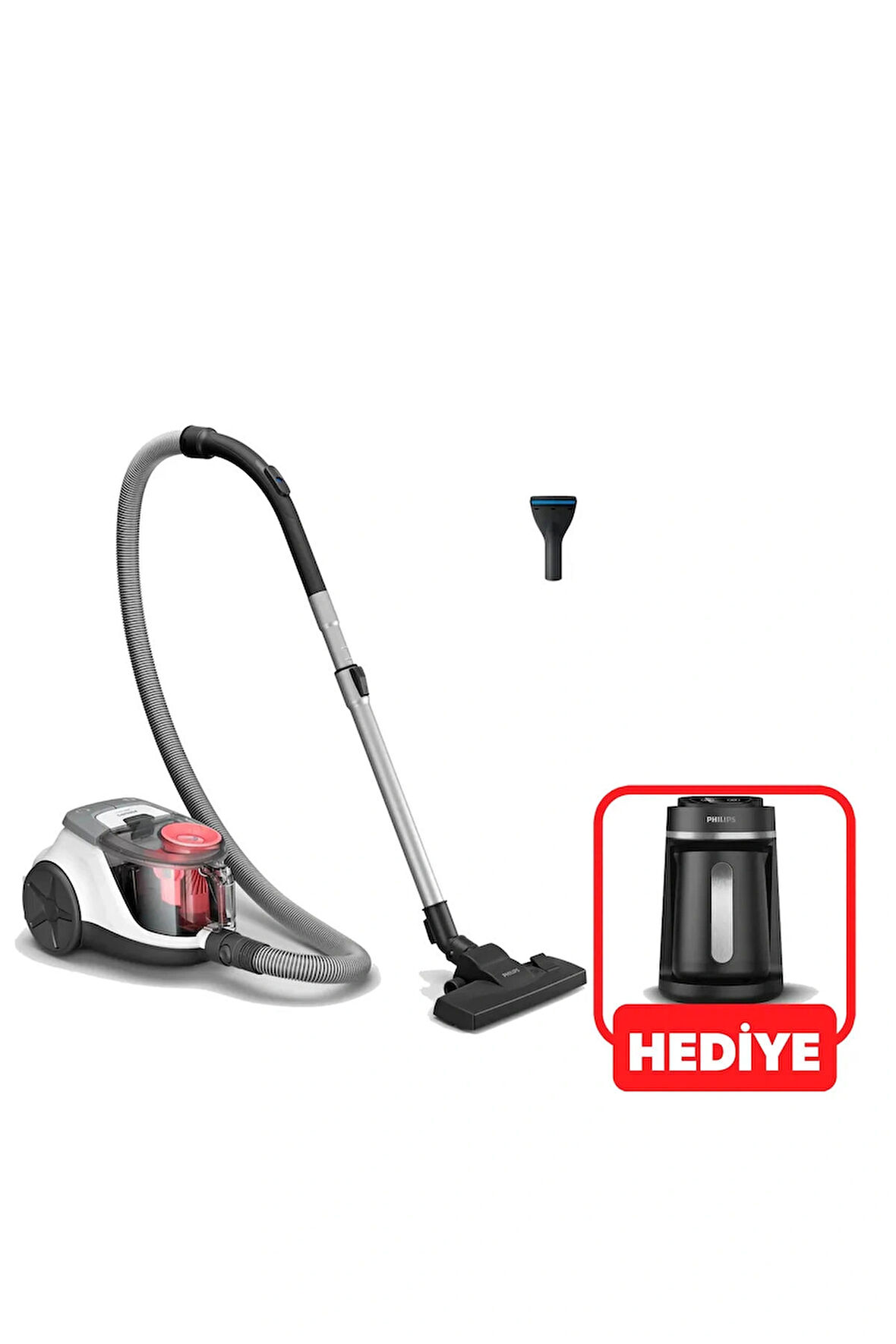  PHİLİPS XB2142/09 TOZ TORBASIZ ELEKTIRİKLİ SÜPÜRGE + PHİLİPS SERİES 5000 HDA150/60 BAKIR TÜRK KAHVE MAKİNESİ HEDİYELİ