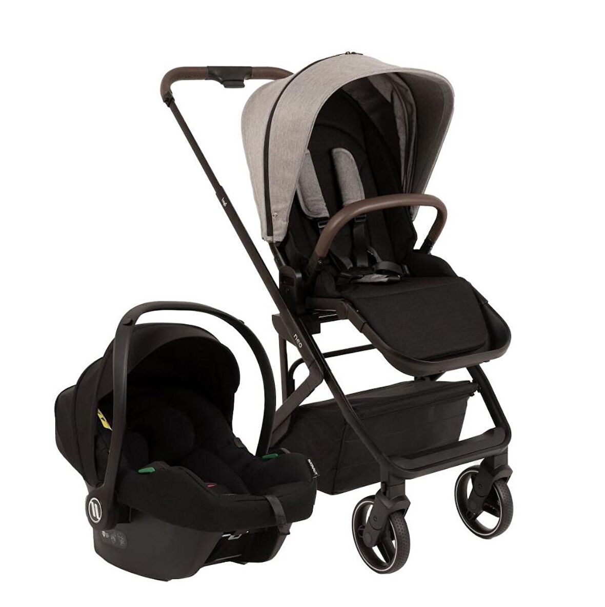 Bagi Neo Black Travel Sistem Bebek Arabası Greyson