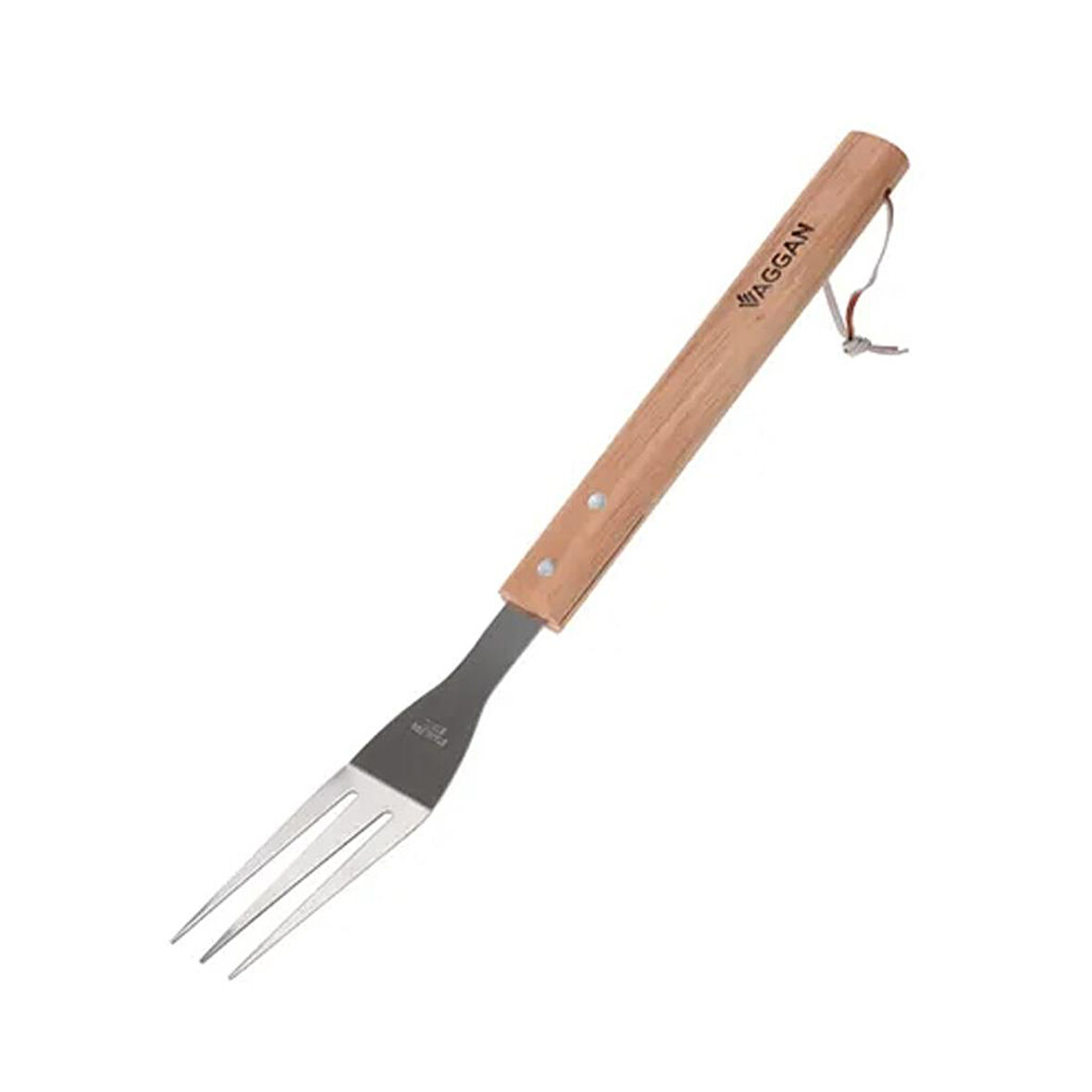 Barbekü Çatal Ahşap Sap  Paslanmaz Çelik 38cm