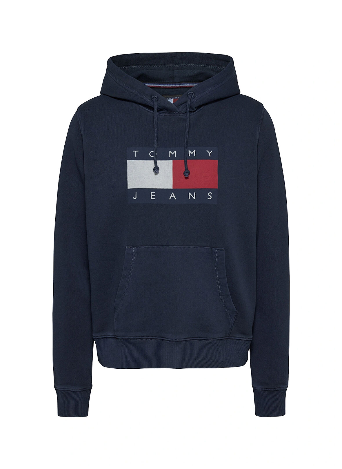 Tommy Jeans Baskılı Lacivert Kadın Sweatshırt TJW REG TOMMY FLAG HOODIE EXT