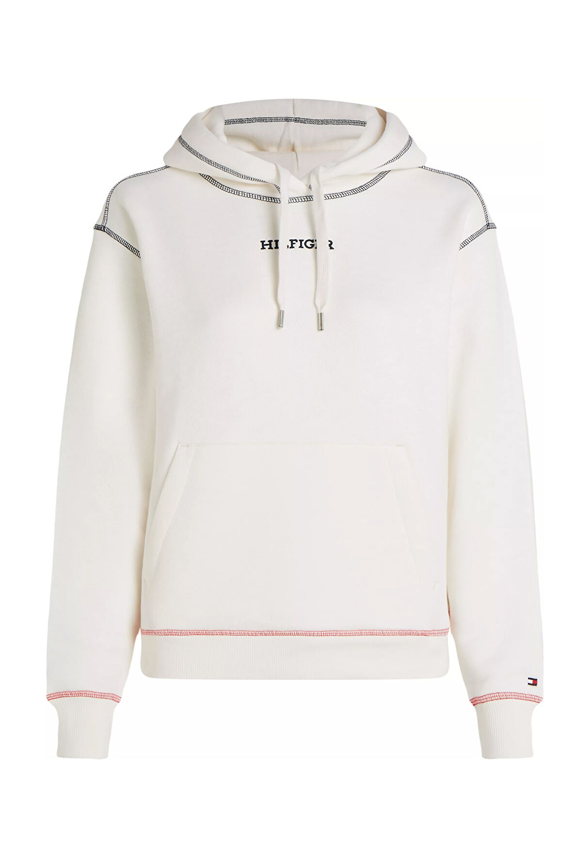 Kadın MDRN REG GBL STP HOODIE Sweatshirt-Beyaz | XS
