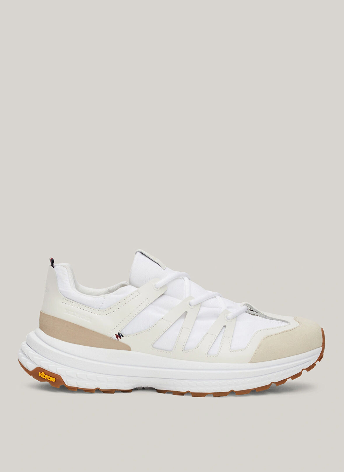 Tommy Hilfiger Beyaz - Krem Erkek Sneaker TECH RUNNER CRAFT VIBRAM