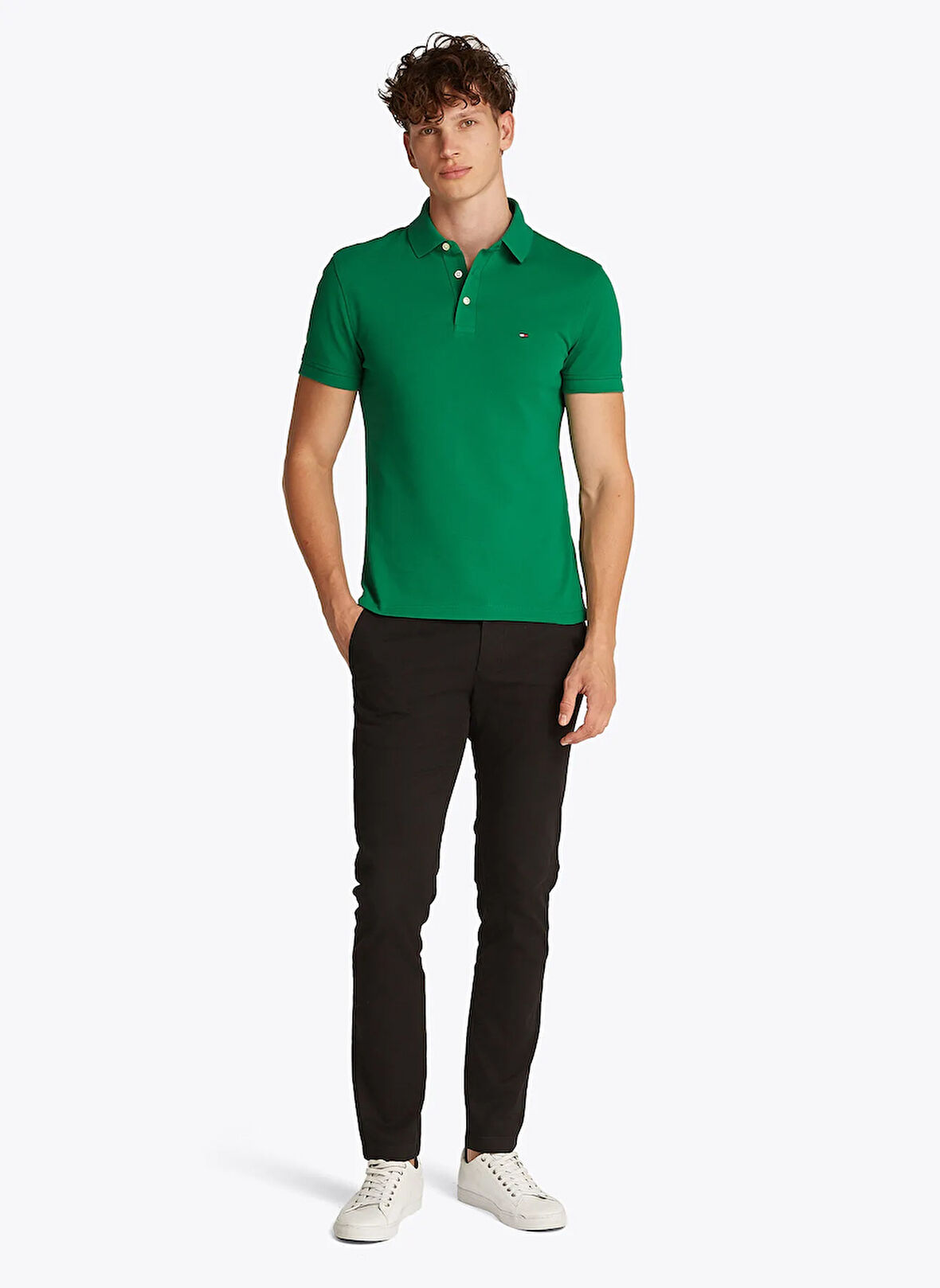 Tommy Hilfiger Yeşil Erkek Polo T-Shirt MW0MW17771L4F