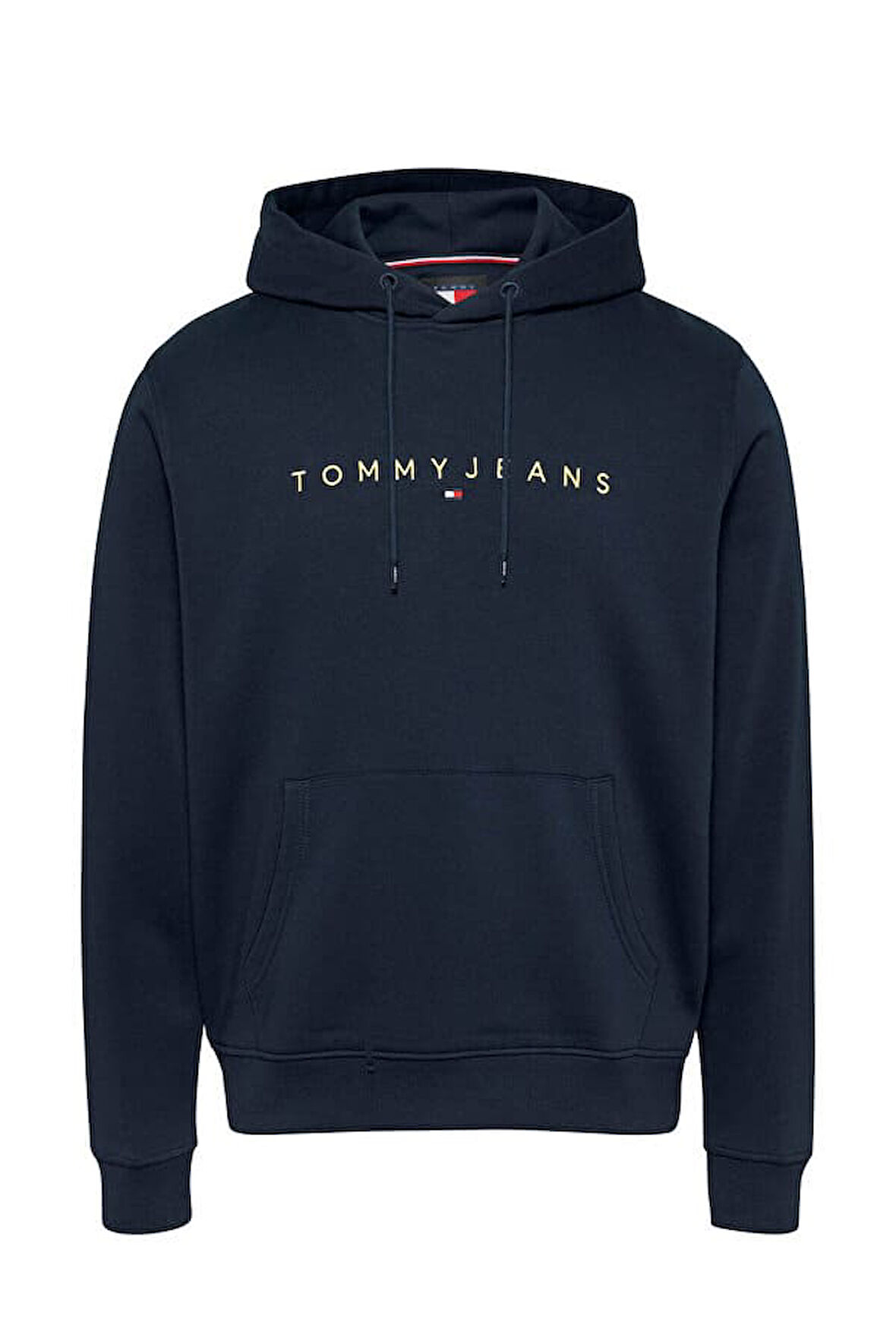 Erkek Altın Logo Kapüşonlu Sweatshirt - Lacivert | XS