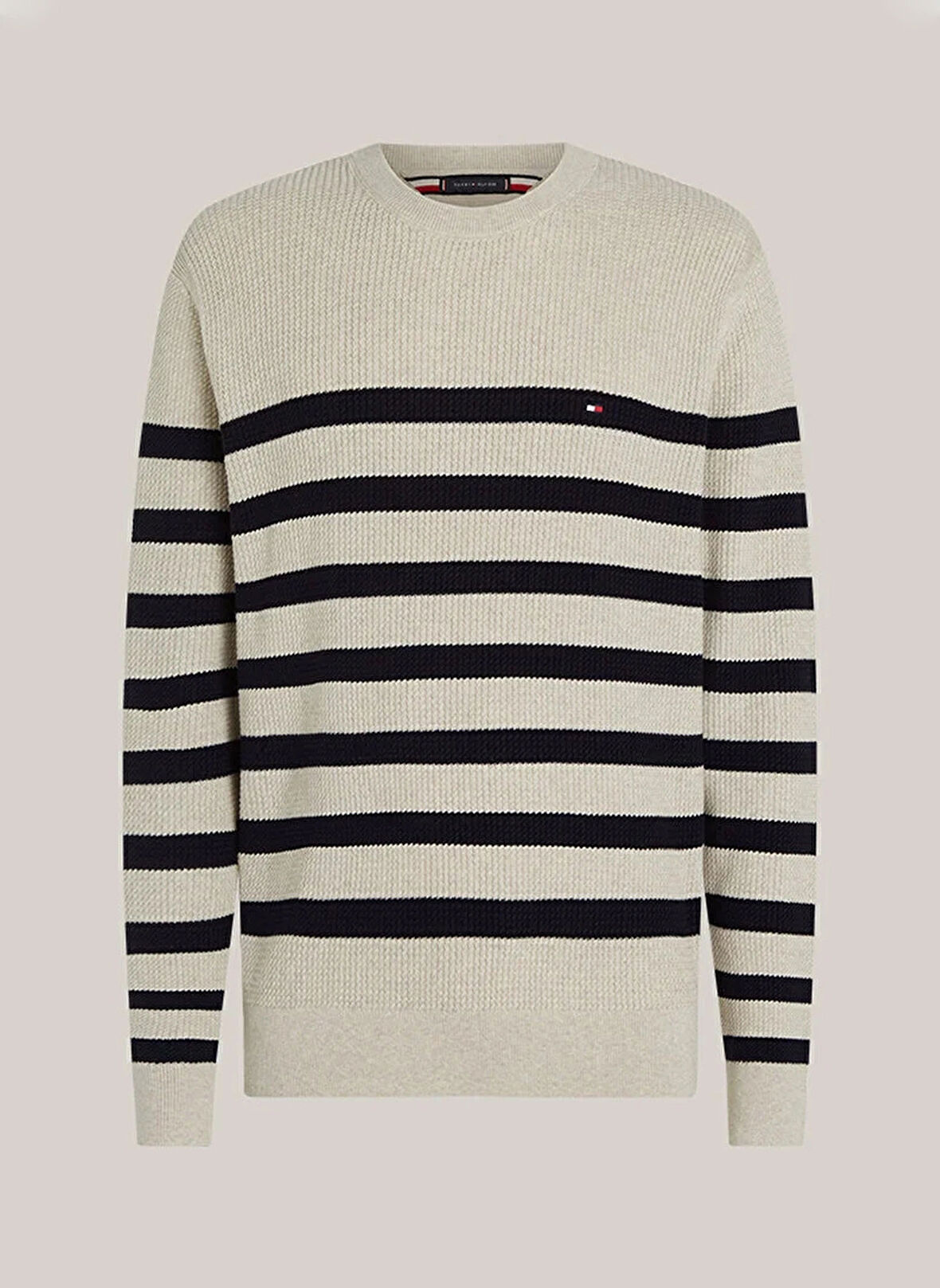 Tommy Hilfiger Bisiklet Yaka Normal Mavi Erkek Kazak MW0MW365250A4