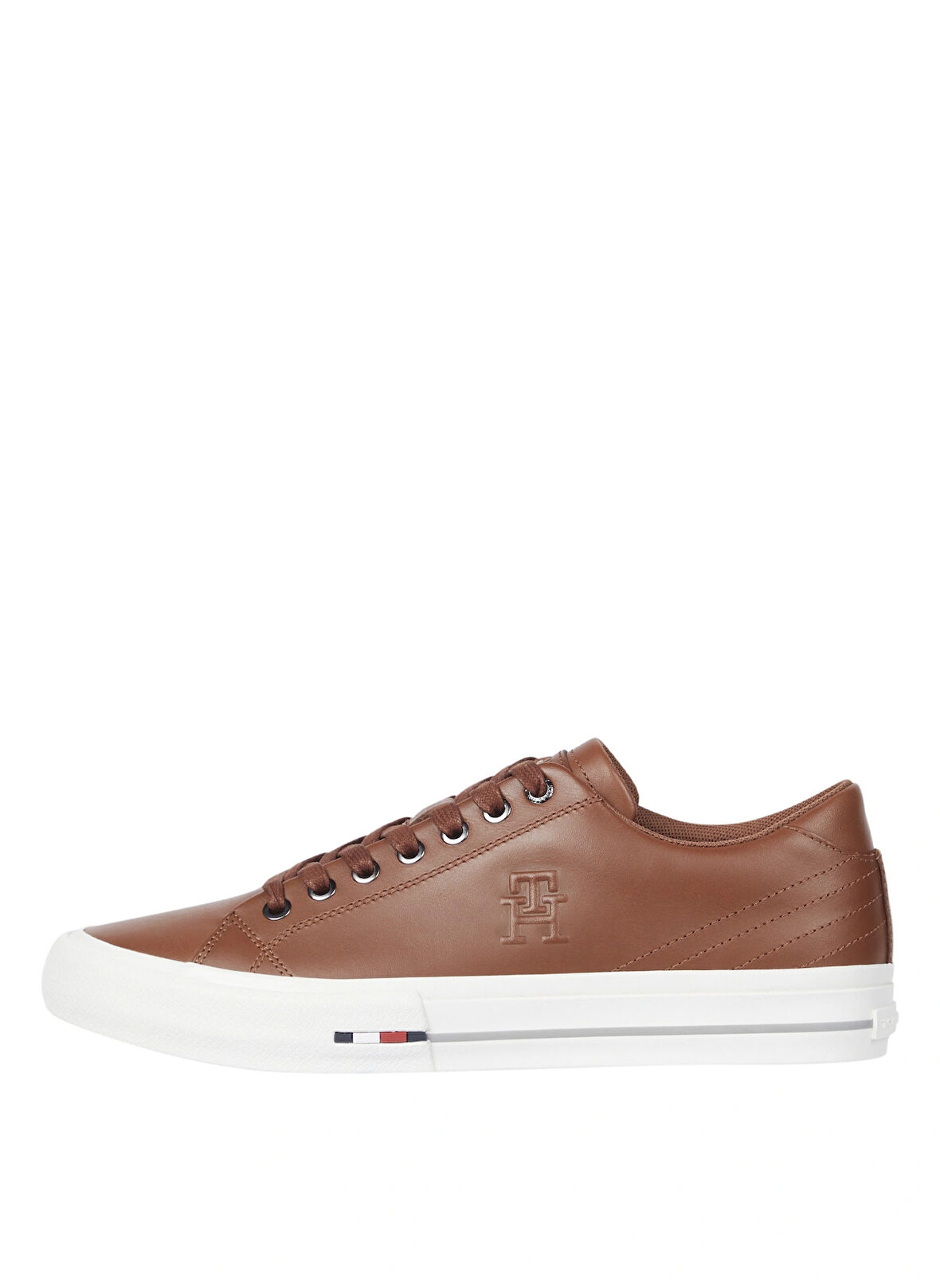 Tommy Hilfiger Kahve Erkek Sneaker TH HI VULC STREET PATCH LTH LUXE