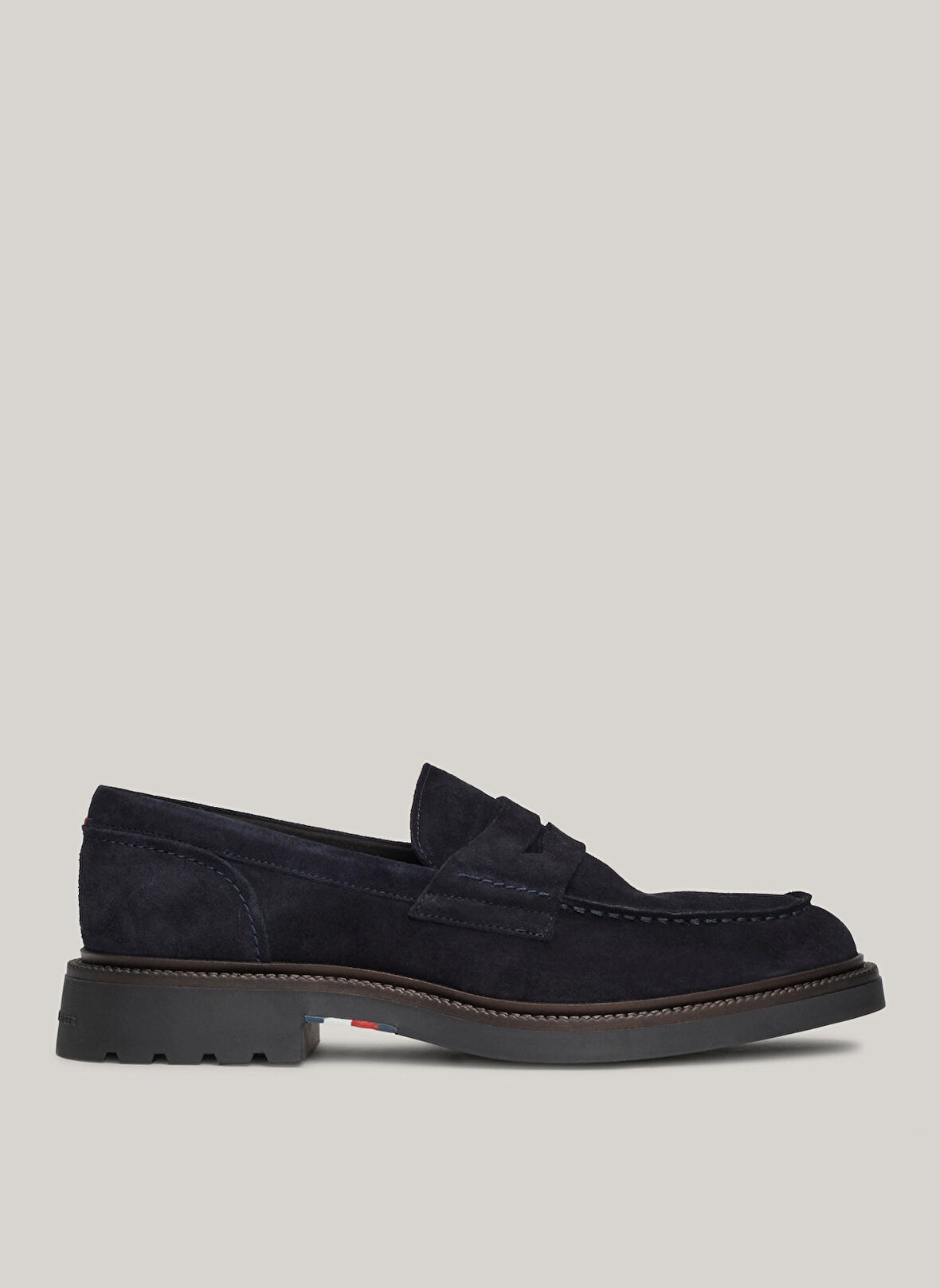 Tommy Hilfiger Süet Lacivert Erkek Loafer HILFIGER COMFORT LWT SDE LOAFER