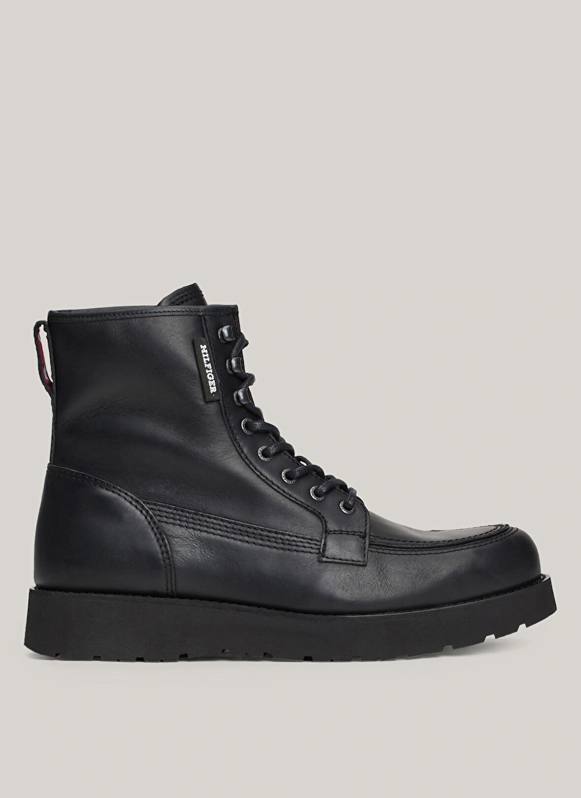 Tommy Hilfiger Deri Siyah Erkek Bot TH AMERICAN PREM CHECK LTH BOOT