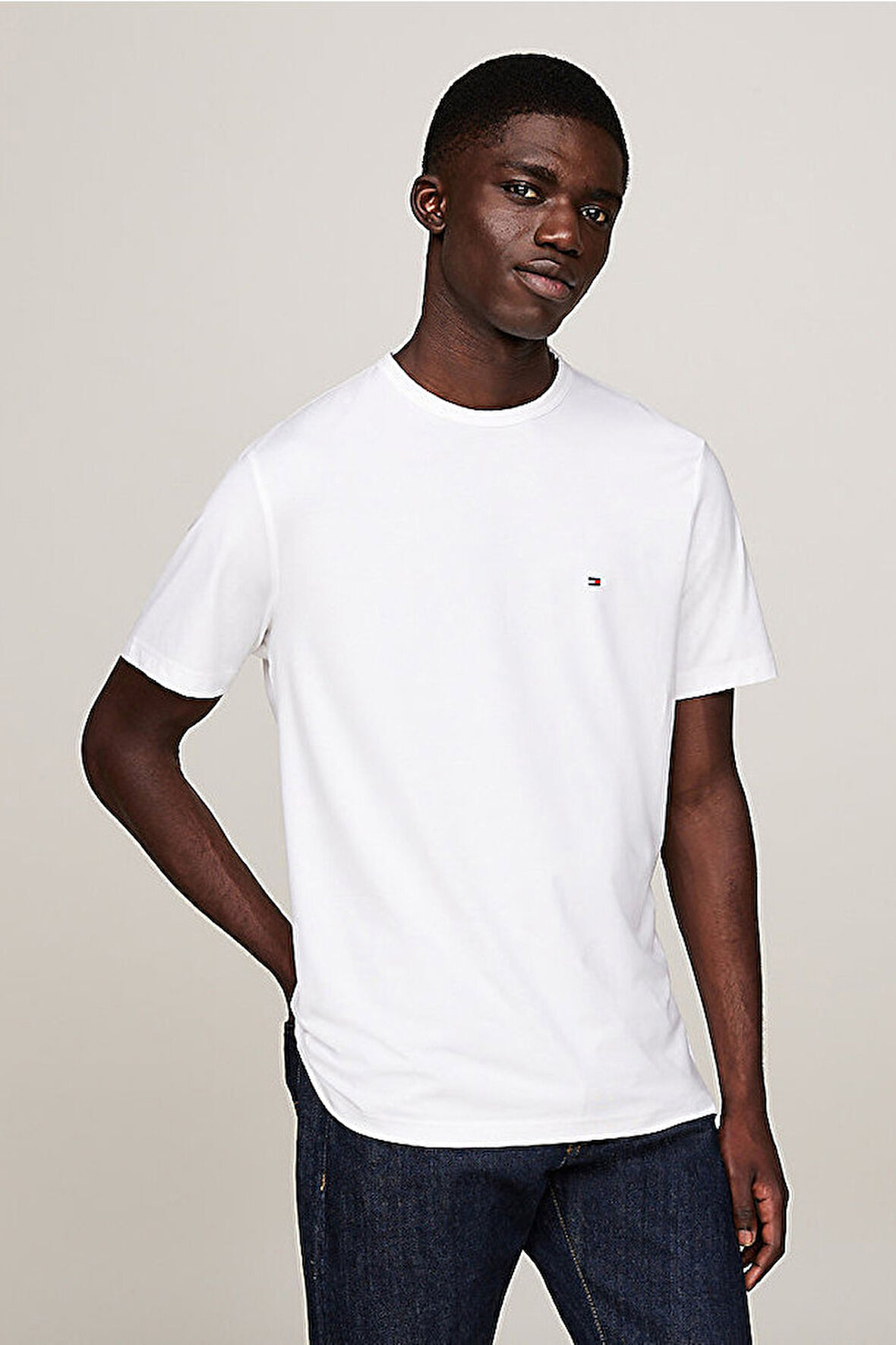 Erkek Regular Fit Esnek Teknik Kumaş T-Shirt - Beyaz | XS