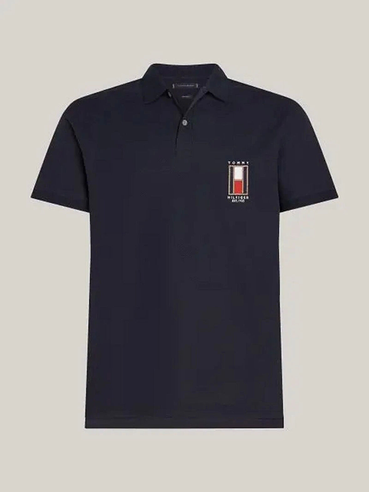 Tommy Hilfiger Erkek  Dikey Bayrak Lacivert   Polo T-Shirt