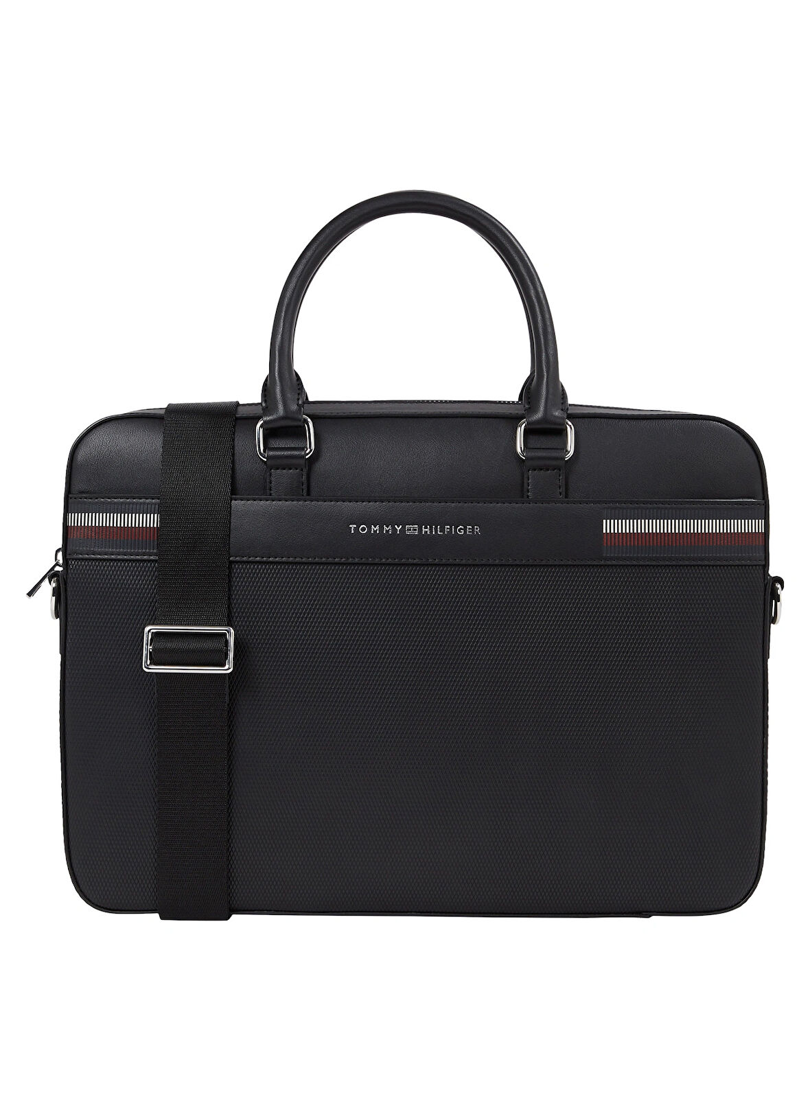 Tommy Hilfiger Siyah Erkek Laptop Çantası TH CORP TEXTURE COMPUTER BAG