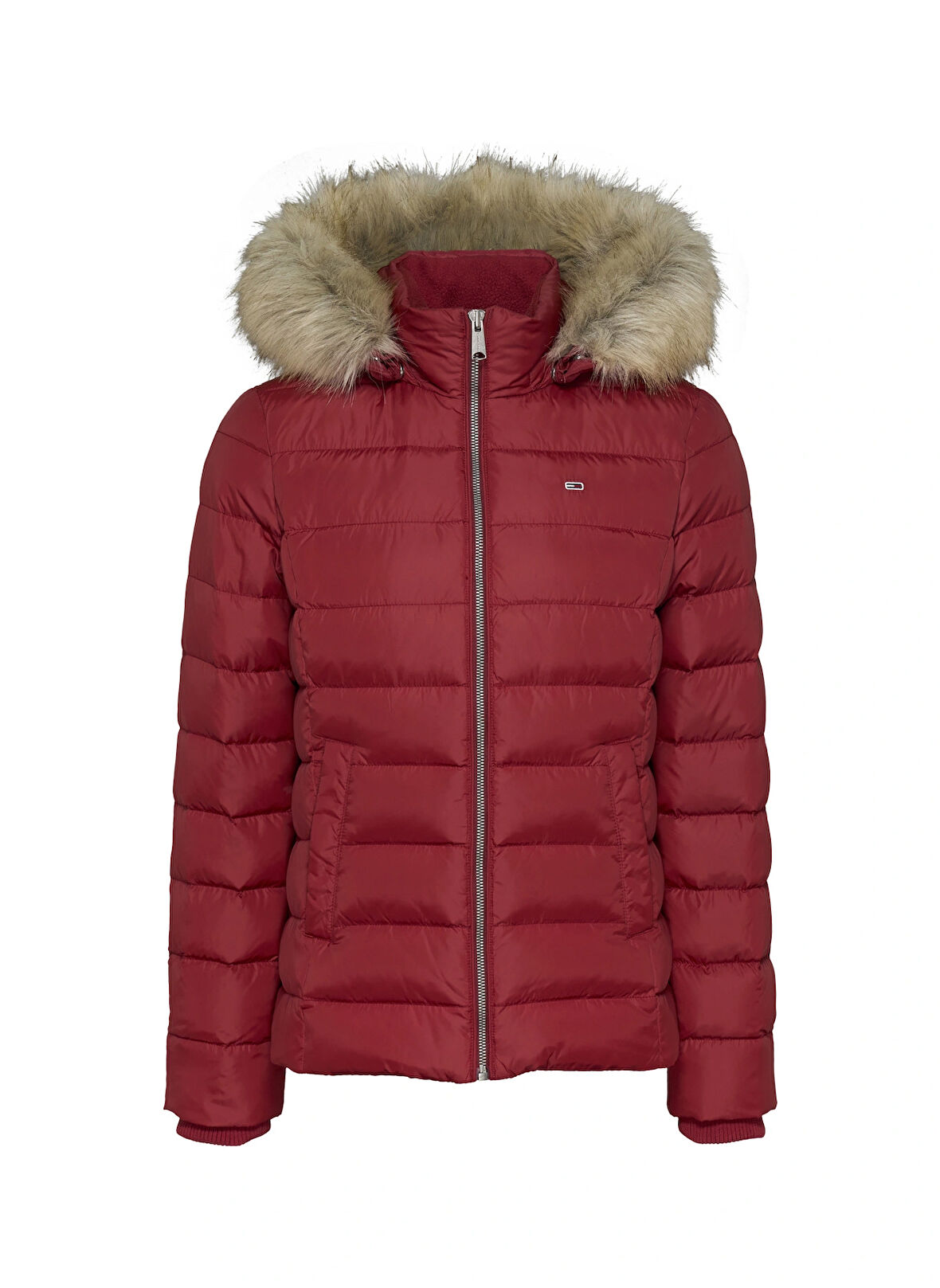 Tommy Jeans Kırmızı Kadın Şişme Mont TJW BASIC HOODED DOWN JACKET EXT