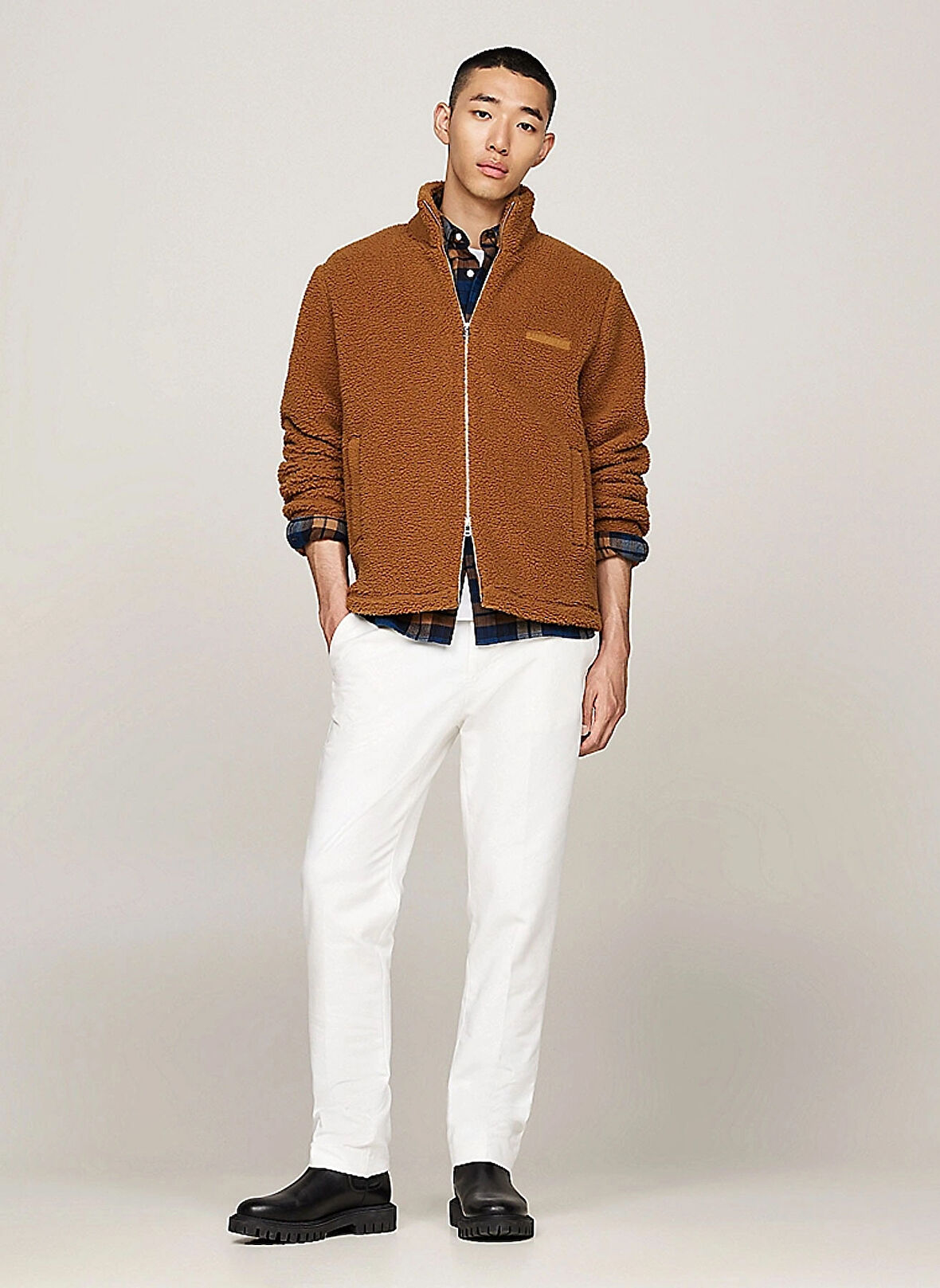Tommy Hilfiger Bisiklet Yaka Kahve Erkek Sweatshırt MW0MW37228HJW