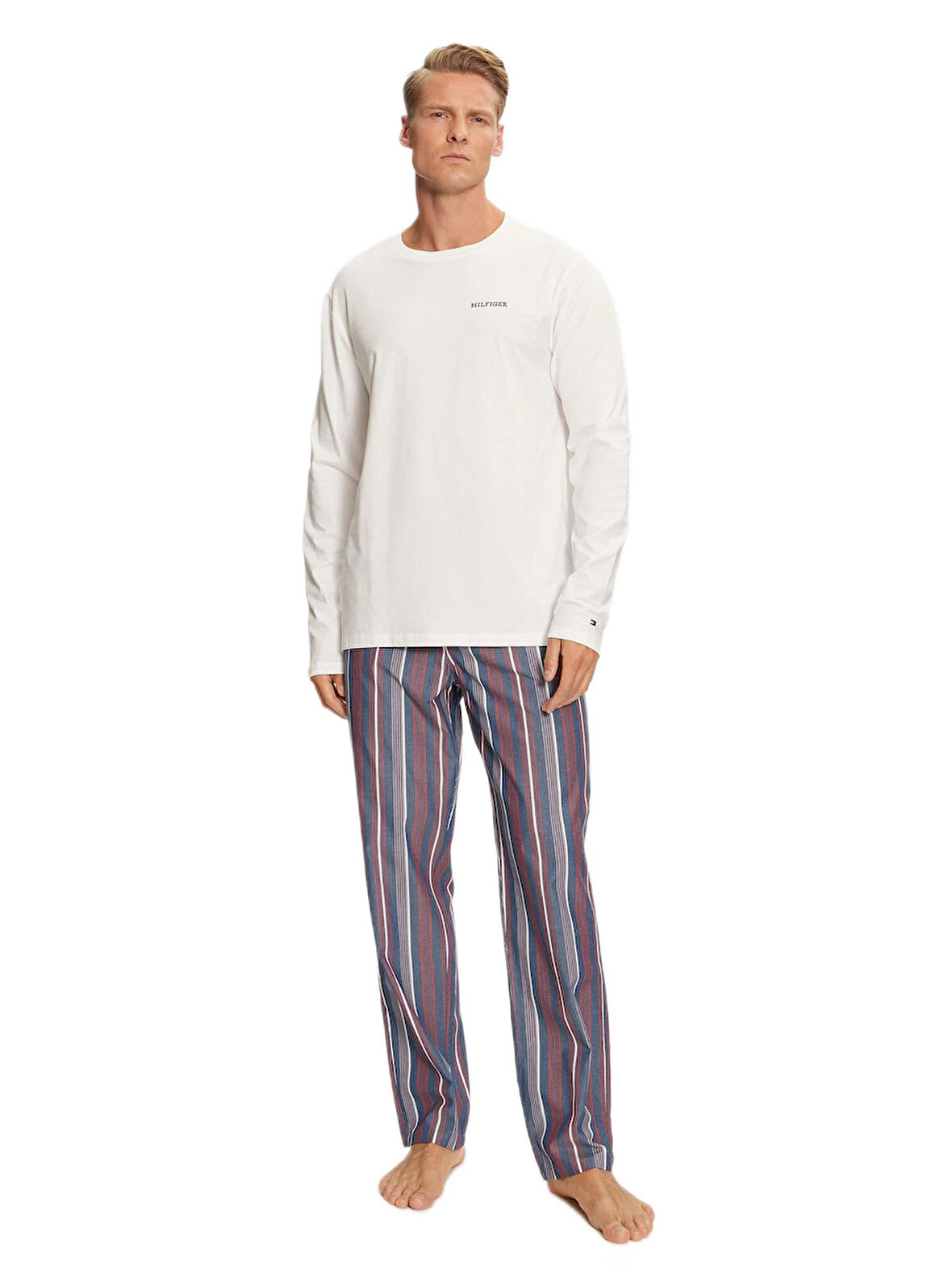 Tommy Hilfiger Erkek Lacivert Woven Pijama Takımı UM0UM03359